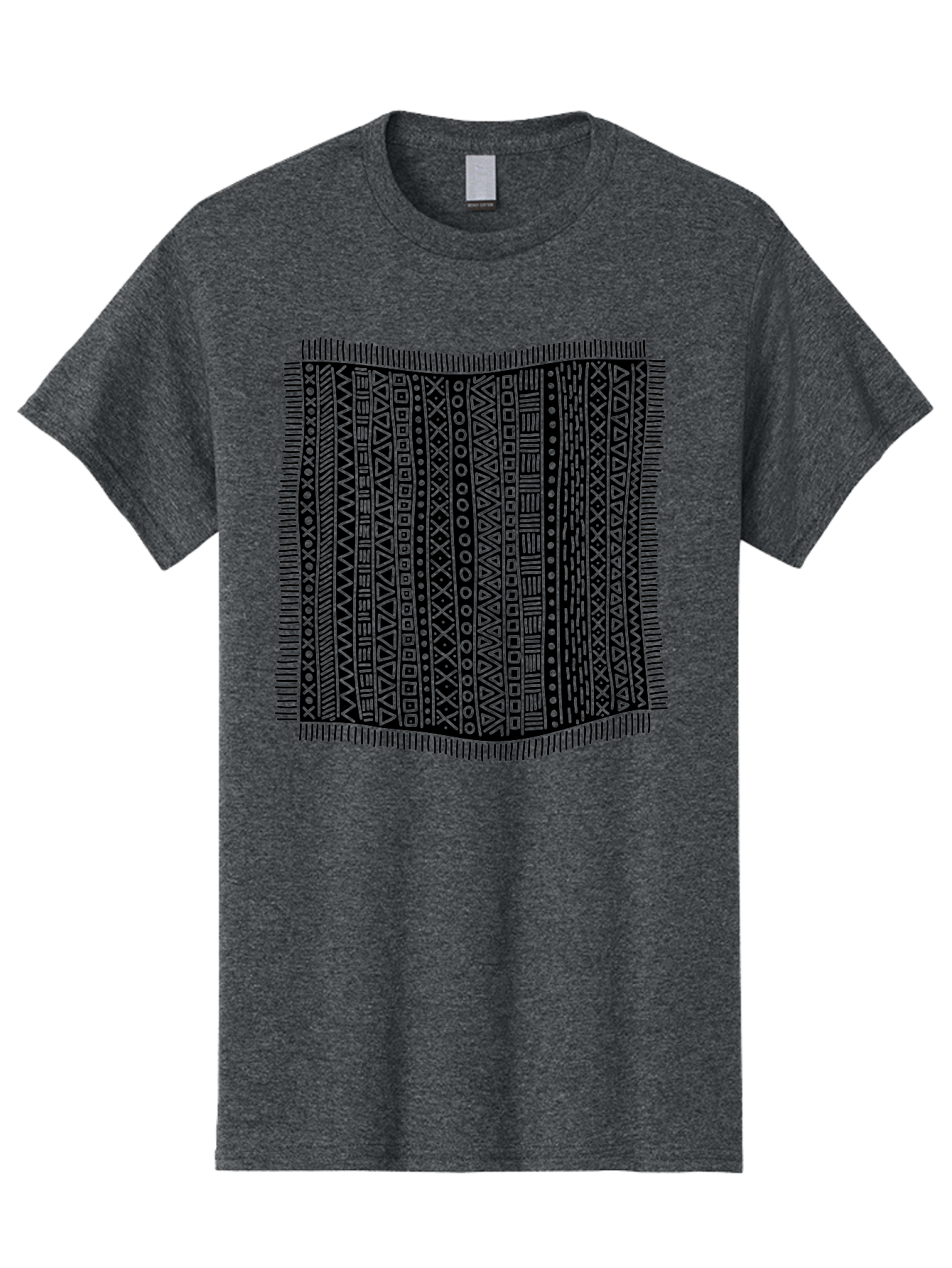 Geometric-Pattern Men'S Graphic Tee, 100% Cotton, Comfortable Casual Summer Wear, Machine Washable, Geometric Shapes, Tribal Patterns, Abstract Design, Ethnic Motifs, Traditional Textiles, Cultural Heritage, Symbolic Elements Aac214