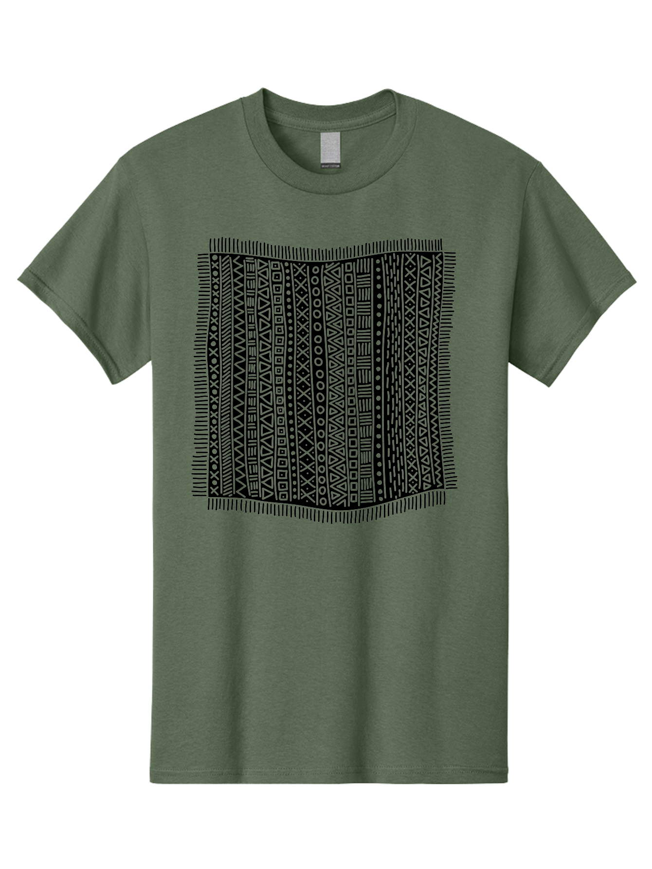 Geometric-Pattern Men'S Graphic Tee, 100% Cotton, Comfortable Casual Summer Wear, Machine Washable, Geometric Shapes, Tribal Patterns, Abstract Design, Ethnic Motifs, Traditional Textiles, Cultural Heritage, Symbolic Elements Aac214