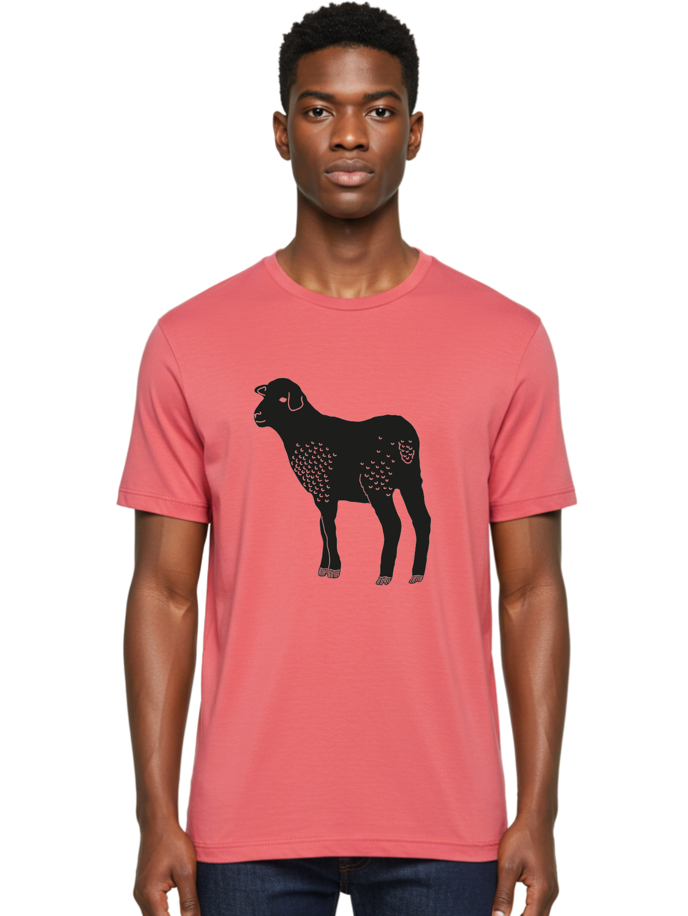 Jacob-Sheep Men'S Graphic Tee, 100% Cotton, Comfortable Casual Summer Wear, Machine Washable, Spotty Sheep, Livestock Animal, Farm Animal, Sheep Breed, Jacob Sheep, Spotted Fur, Agricultural Icon, Farm Graphic Aac216