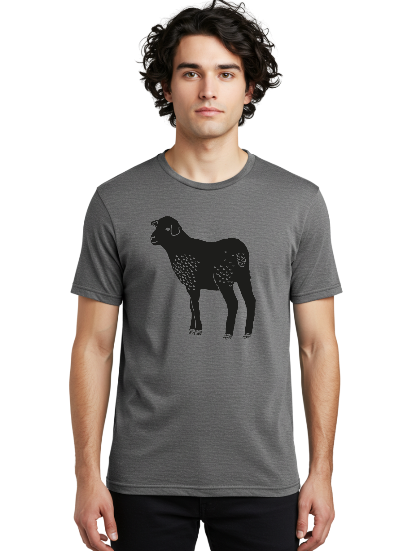 Jacob-Sheep Men'S Graphic Tee, 100% Cotton, Comfortable Casual Summer Wear, Machine Washable, Spotty Sheep, Livestock Animal, Farm Animal, Sheep Breed, Jacob Sheep, Spotted Fur, Agricultural Icon, Farm Graphic Aac216