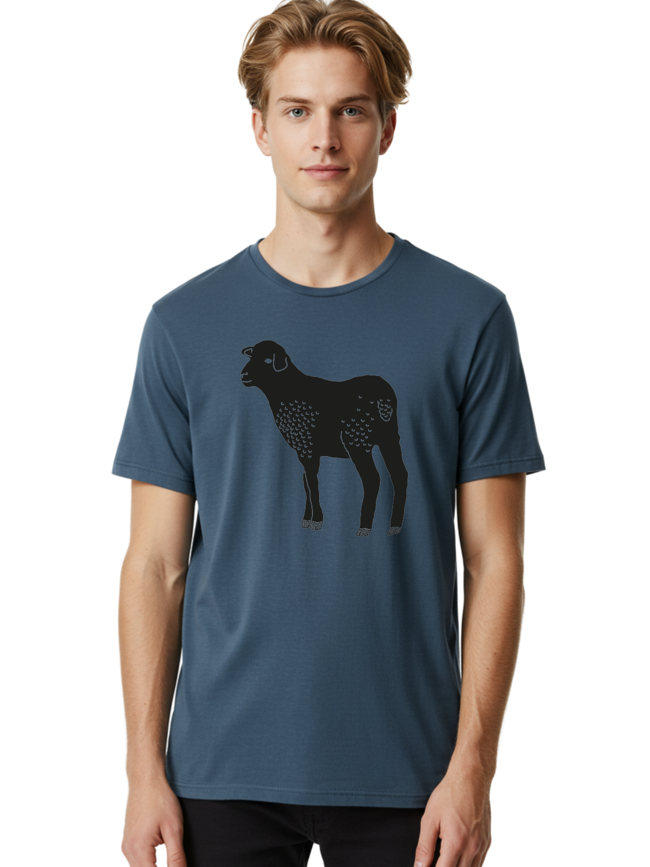 Jacob-Sheep Men'S Graphic Tee, 100% Cotton, Comfortable Casual Summer Wear, Machine Washable, Spotty Sheep, Livestock Animal, Farm Animal, Sheep Breed, Jacob Sheep, Spotted Fur, Agricultural Icon, Farm Graphic Aac216