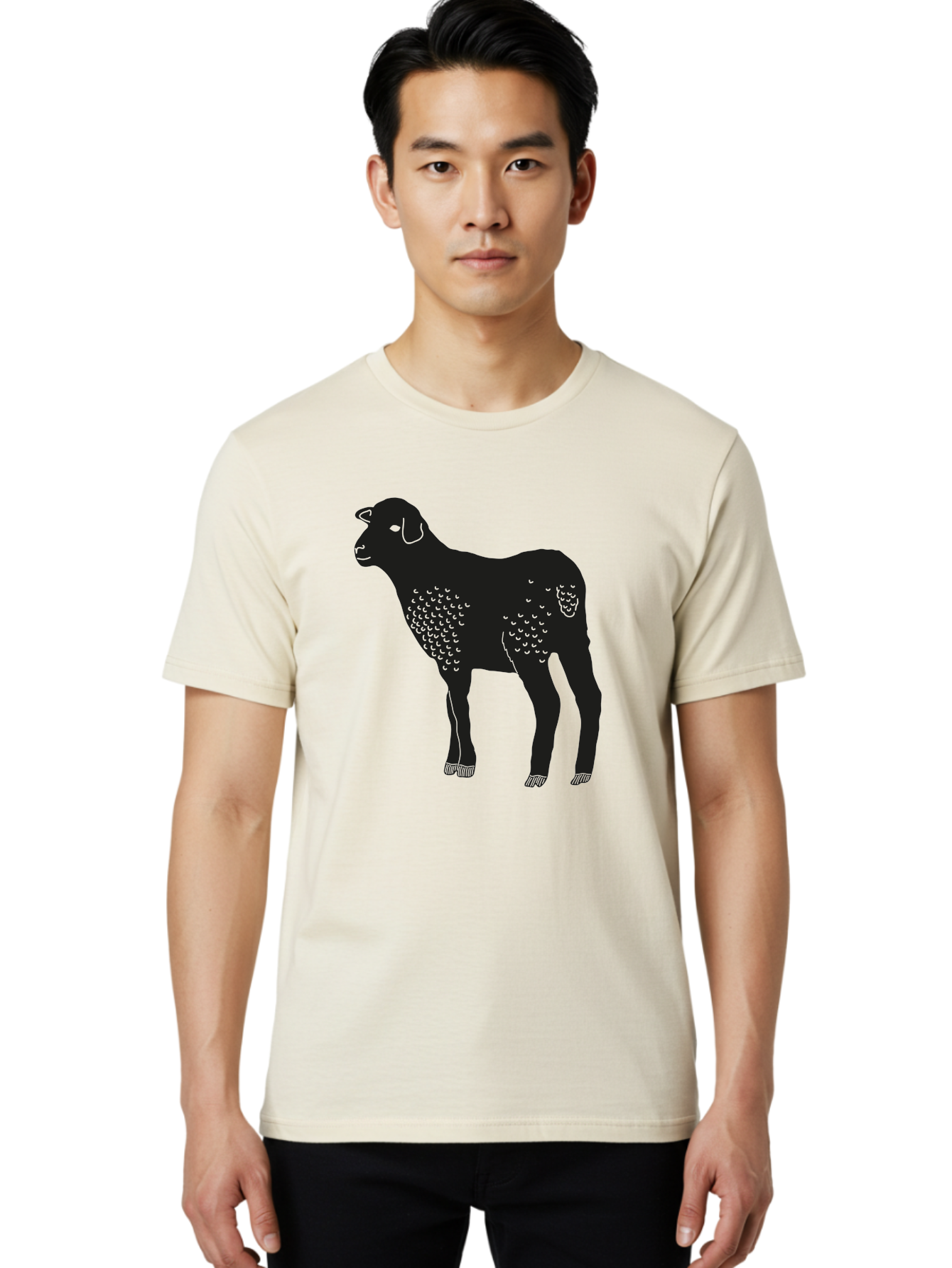 Jacob-Sheep Men'S Graphic Tee, 100% Cotton, Comfortable Casual Summer Wear, Machine Washable, Spotty Sheep, Livestock Animal, Farm Animal, Sheep Breed, Jacob Sheep, Spotted Fur, Agricultural Icon, Farm Graphic Aac216