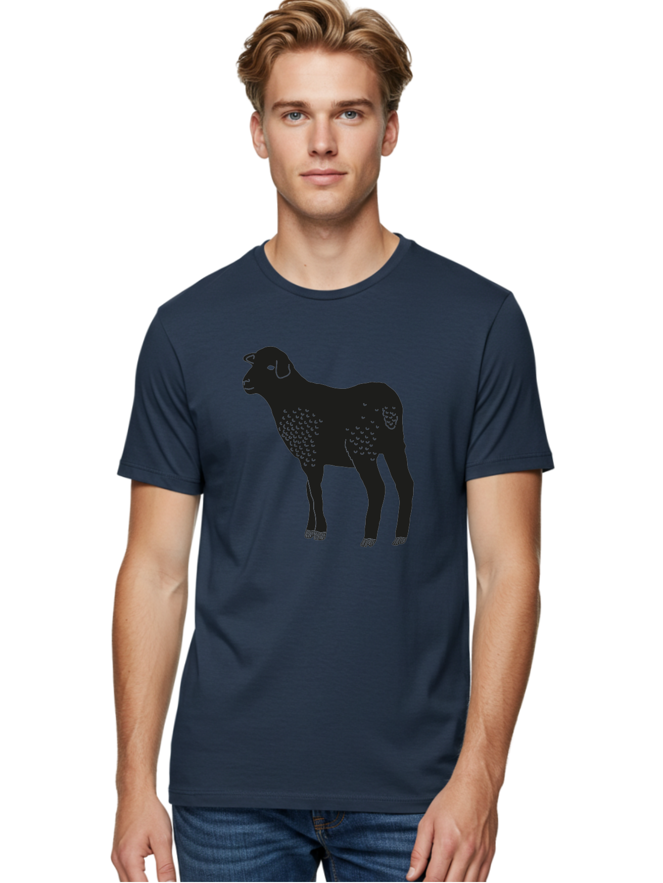 Jacob-Sheep Men'S Graphic Tee, 100% Cotton, Comfortable Casual Summer Wear, Machine Washable, Spotty Sheep, Livestock Animal, Farm Animal, Sheep Breed, Jacob Sheep, Spotted Fur, Agricultural Icon, Farm Graphic Aac216