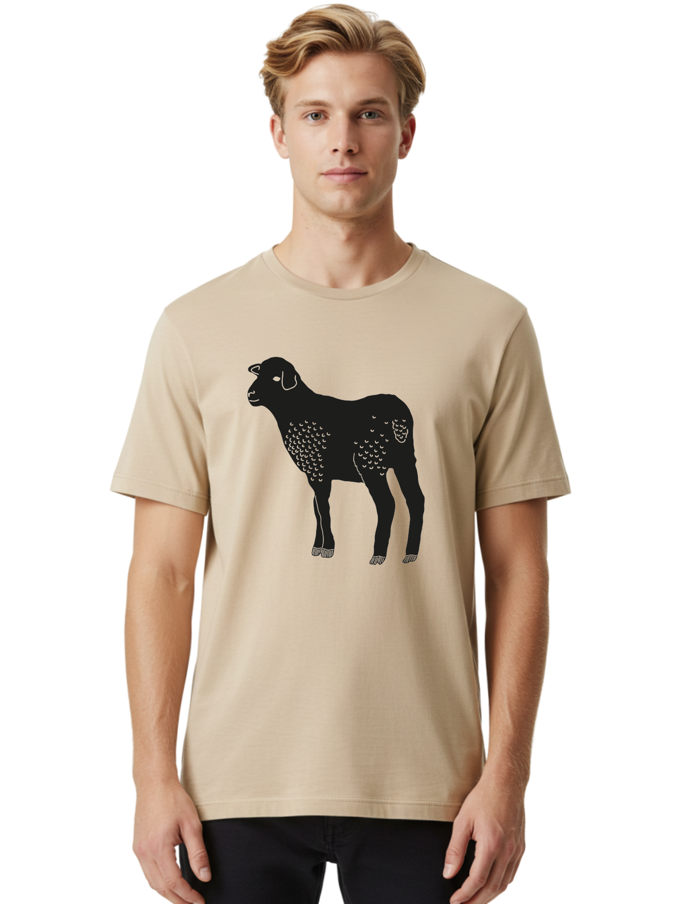 Jacob-Sheep Men'S Graphic Tee, 100% Cotton, Comfortable Casual Summer Wear, Machine Washable, Spotty Sheep, Livestock Animal, Farm Animal, Sheep Breed, Jacob Sheep, Spotted Fur, Agricultural Icon, Farm Graphic Aac216
