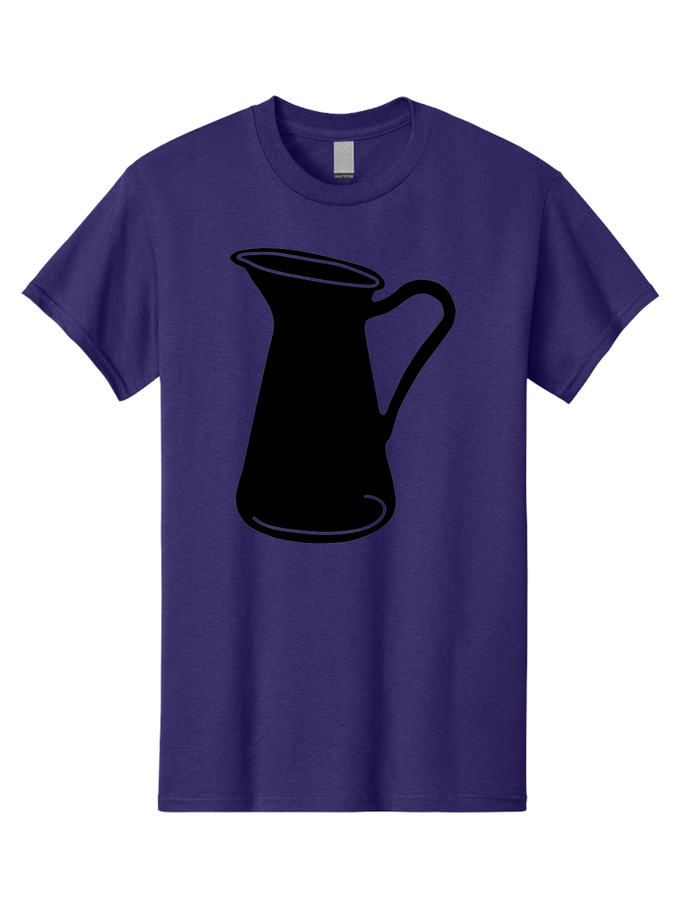 Pitcher Men'S Graphic Tee, 100% Cotton, Comfortable Casual Summer Wear, Machine Washable, Pitcher Silhouette, Minimalist Design, Coffee Pitcher, Jug, Single Handle, Simple Shape, Modern Illustration, Black And Green Aac226