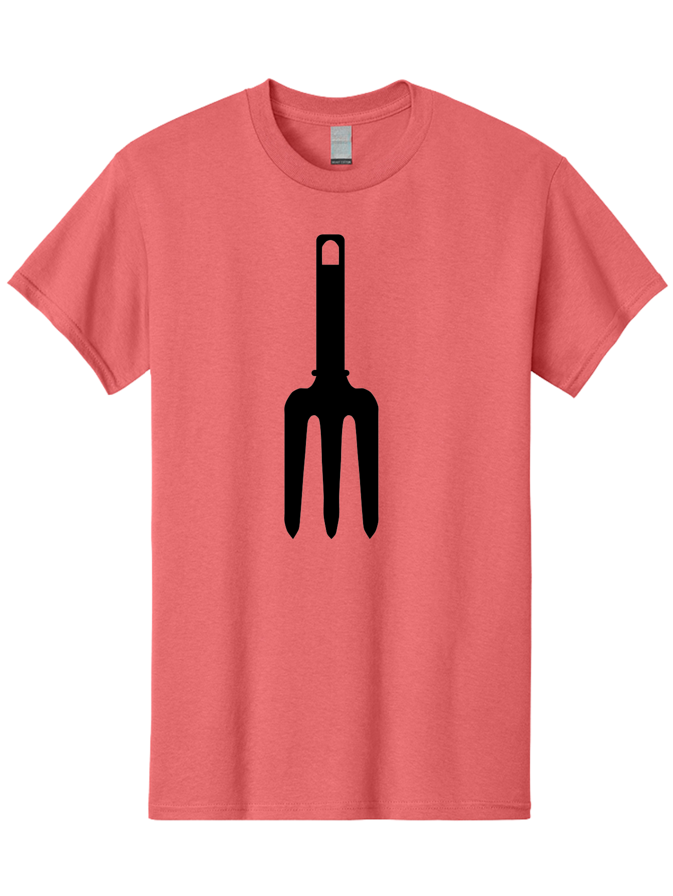 Pitchfork Men'S Graphic Tee, 100% Cotton, Comfortable Casual Summer Wear, Machine Washable, Pitchfork Silhouette, Black Pitchfork, Gardening Tool, Farm Equipment, Three-Pronged Fork, Rustic Icon, Agricultural Symbol, Simple Design, Aac227