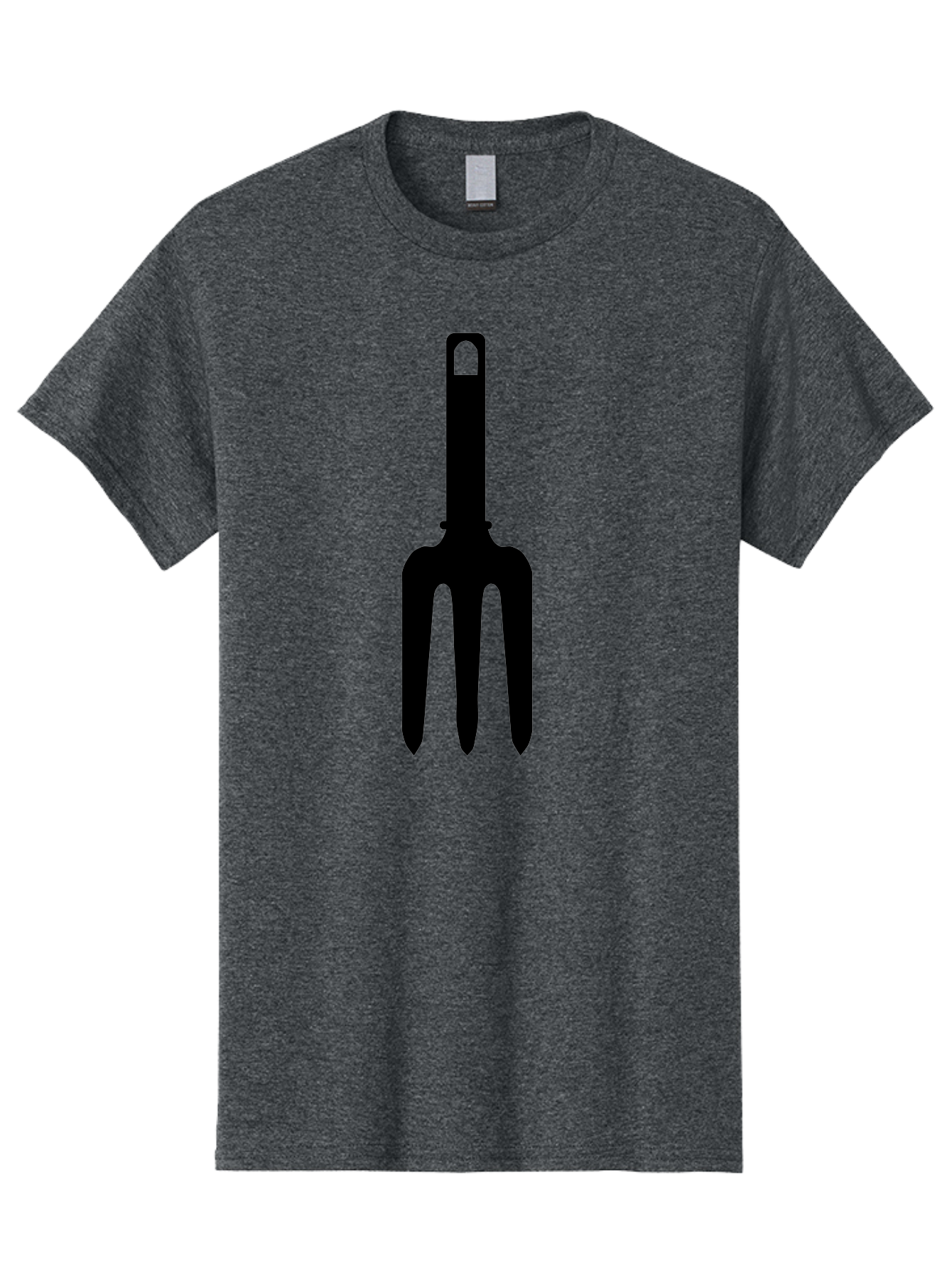 Pitchfork Men'S Graphic Tee, 100% Cotton, Comfortable Casual Summer Wear, Machine Washable, Pitchfork Silhouette, Black Pitchfork, Gardening Tool, Farm Equipment, Three-Pronged Fork, Rustic Icon, Agricultural Symbol, Simple Design, Aac227