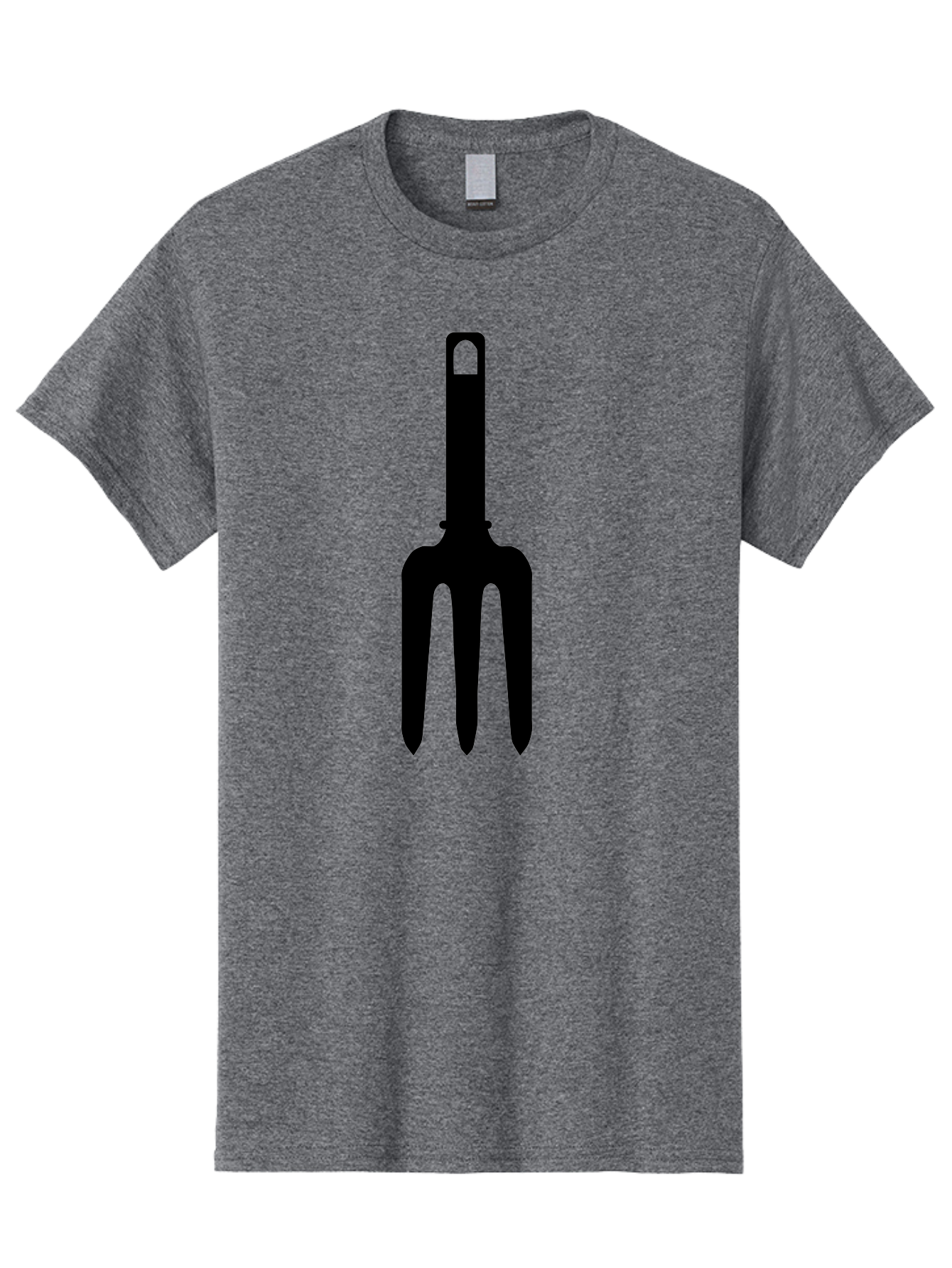 Pitchfork Men'S Graphic Tee, 100% Cotton, Comfortable Casual Summer Wear, Machine Washable, Pitchfork Silhouette, Black Pitchfork, Gardening Tool, Farm Equipment, Three-Pronged Fork, Rustic Icon, Agricultural Symbol, Simple Design, Aac227