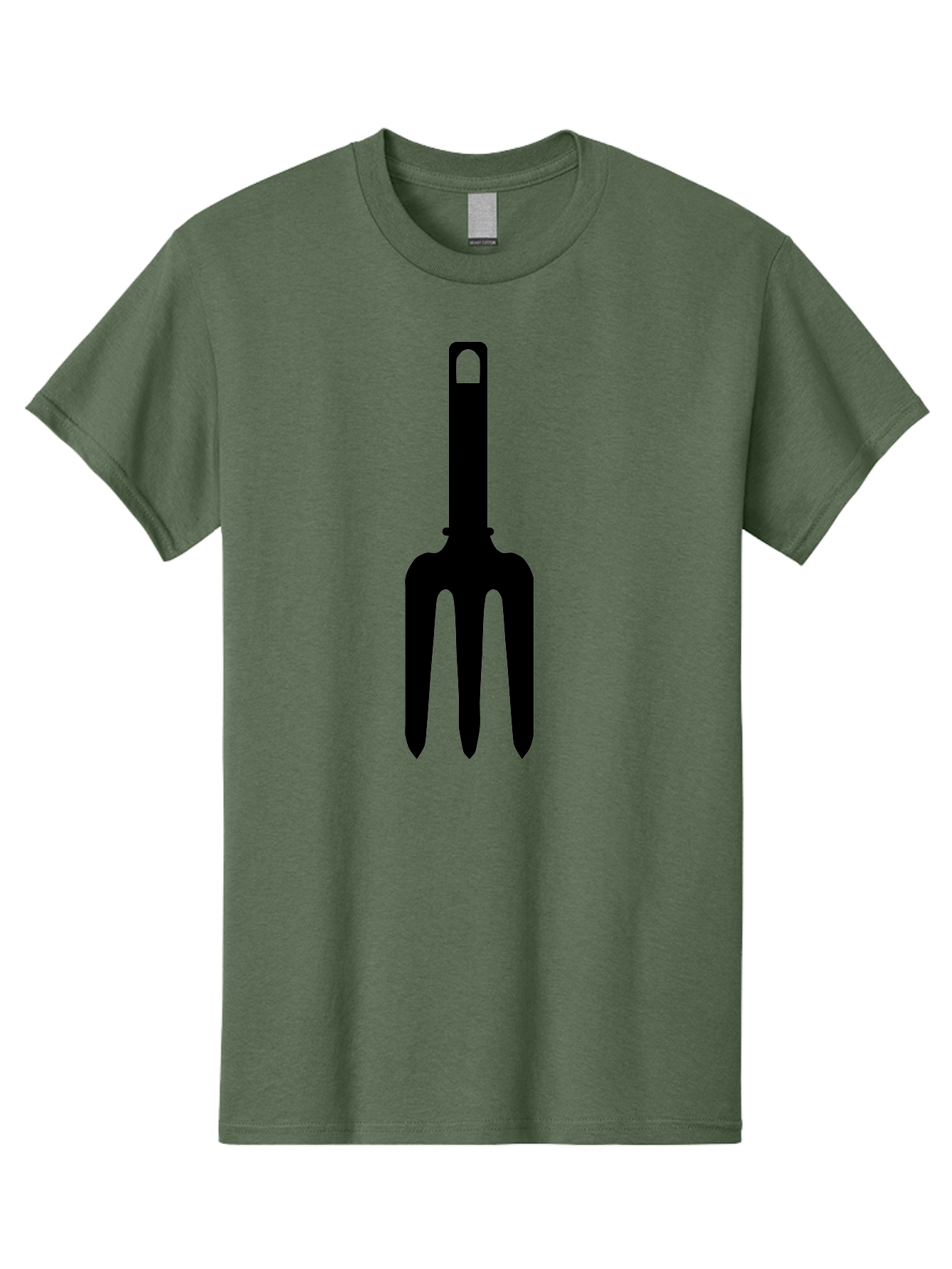 Pitchfork Men'S Graphic Tee, 100% Cotton, Comfortable Casual Summer Wear, Machine Washable, Pitchfork Silhouette, Black Pitchfork, Gardening Tool, Farm Equipment, Three-Pronged Fork, Rustic Icon, Agricultural Symbol, Simple Design, Aac227
