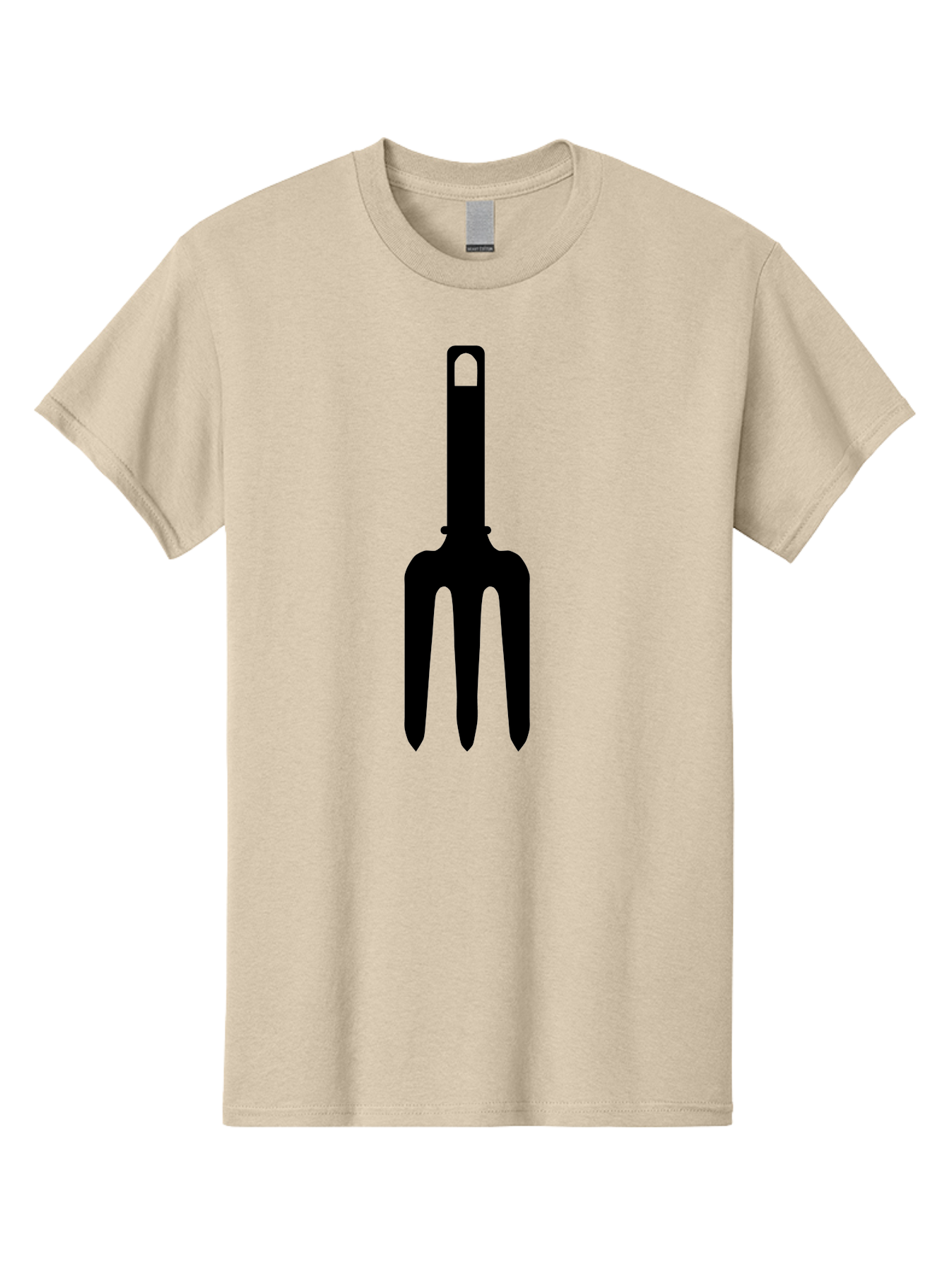 Pitchfork Men'S Graphic Tee, 100% Cotton, Comfortable Casual Summer Wear, Machine Washable, Pitchfork Silhouette, Black Pitchfork, Gardening Tool, Farm Equipment, Three-Pronged Fork, Rustic Icon, Agricultural Symbol, Simple Design, Aac227