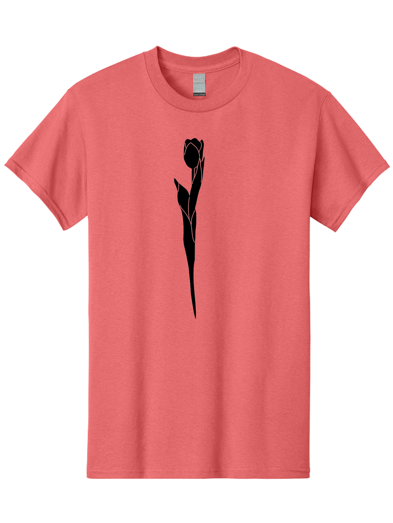 Rose-Silhouette-1 Men'S Graphic Tee, 100% Cotton, Comfortable Casual Summer Wear, Machine Washable, Rose Silhouette, Minimalist Design, Simple Graphics, Floral Illustration, Elegant Style, Modern Artwork, Vector Graphics Aac233