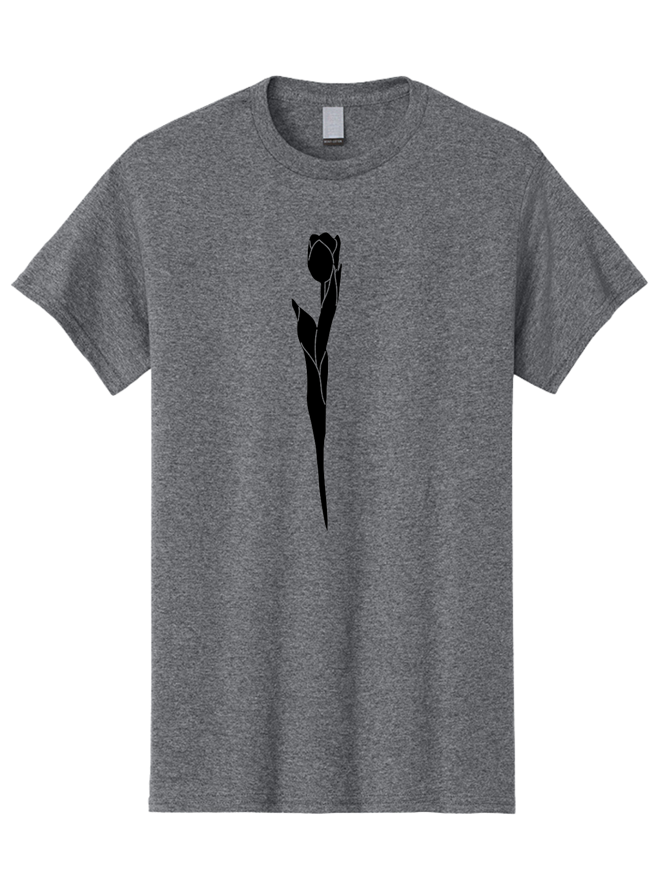 Rose-Silhouette-1 Men'S Graphic Tee, 100% Cotton, Comfortable Casual Summer Wear, Machine Washable, Rose Silhouette, Minimalist Design, Simple Graphics, Floral Illustration, Elegant Style, Modern Artwork, Vector Graphics Aac233
