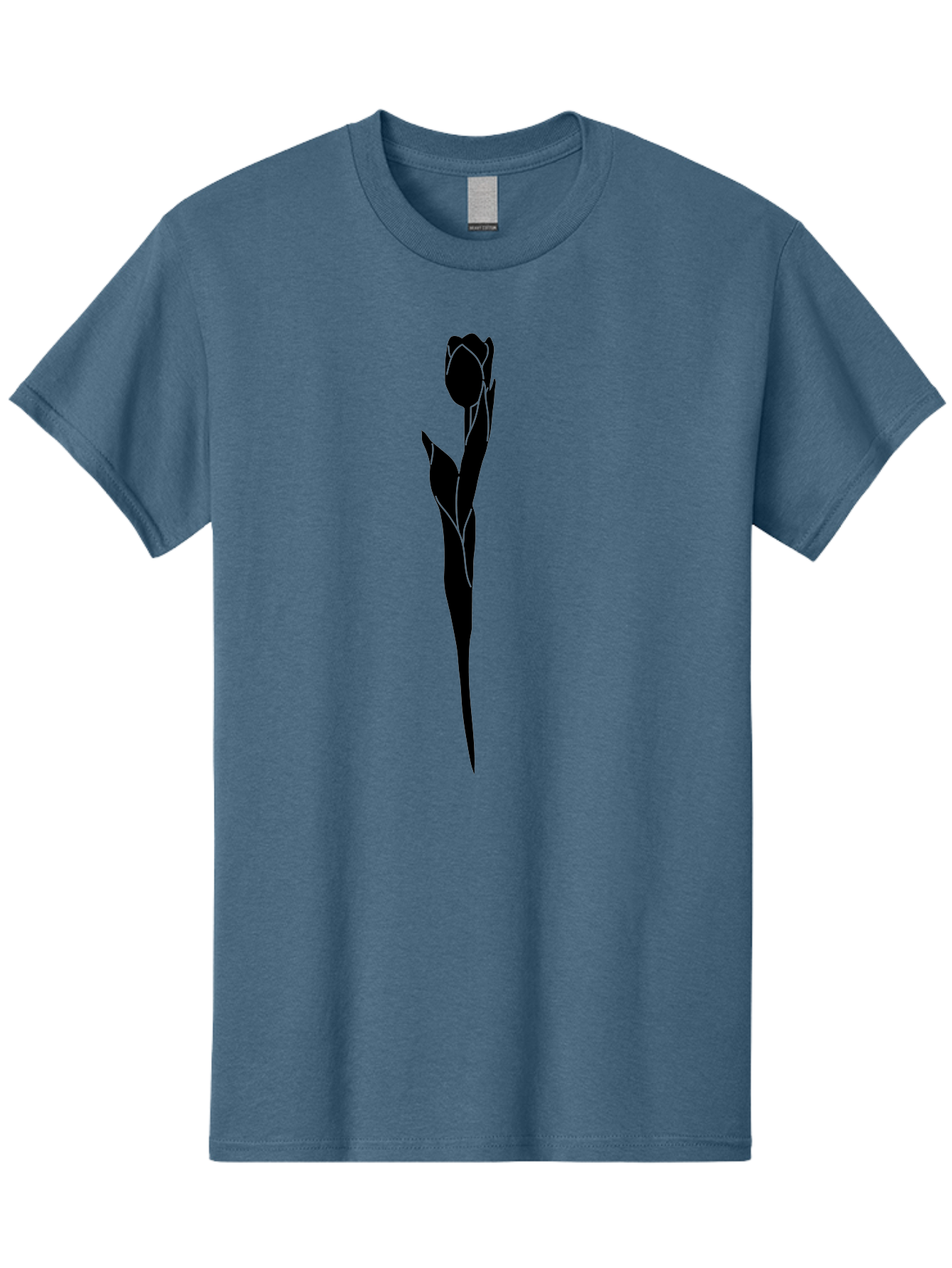 Rose-Silhouette-1 Men'S Graphic Tee, 100% Cotton, Comfortable Casual Summer Wear, Machine Washable, Rose Silhouette, Minimalist Design, Simple Graphics, Floral Illustration, Elegant Style, Modern Artwork, Vector Graphics Aac233