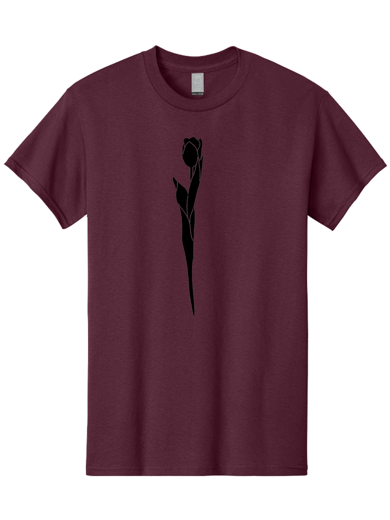 Rose-Silhouette-1 Men'S Graphic Tee, 100% Cotton, Comfortable Casual Summer Wear, Machine Washable, Rose Silhouette, Minimalist Design, Simple Graphics, Floral Illustration, Elegant Style, Modern Artwork, Vector Graphics Aac233