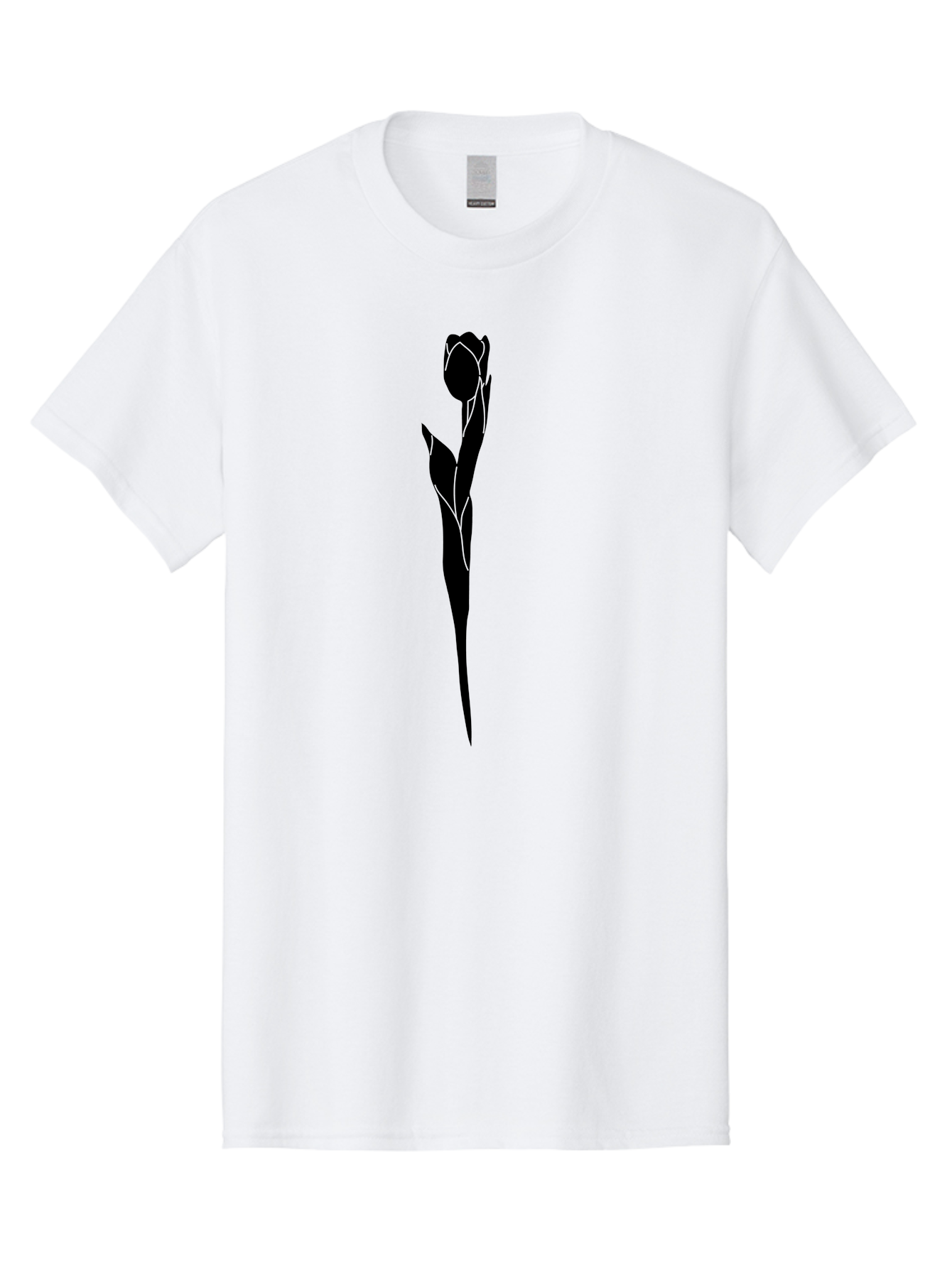 Rose-Silhouette-1 Men'S Graphic Tee, 100% Cotton, Comfortable Casual Summer Wear, Machine Washable, Rose Silhouette, Minimalist Design, Simple Graphics, Floral Illustration, Elegant Style, Modern Artwork, Vector Graphics Aac233