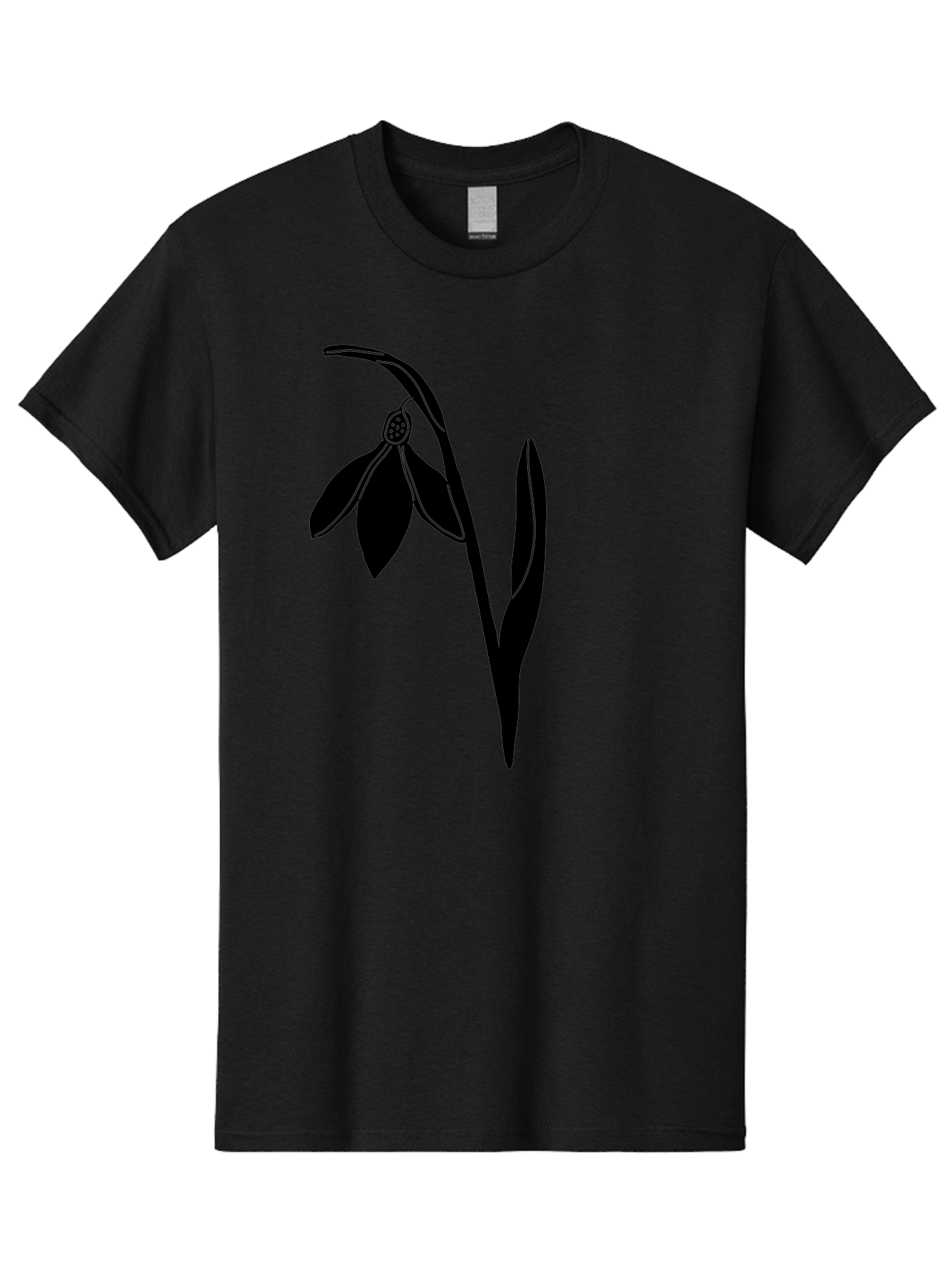 Snowdrop-1 Men'S Graphic Tee, 100% Cotton, Comfortable Casual Summer Wear, Machine Washable, Snowdrop Flower, Floral Illustration, Botanical Art, Simple Design, Elegant Lines, Delicate Petals, Minimalist Style, Symbolic Flower, Winter Blooms Aac236