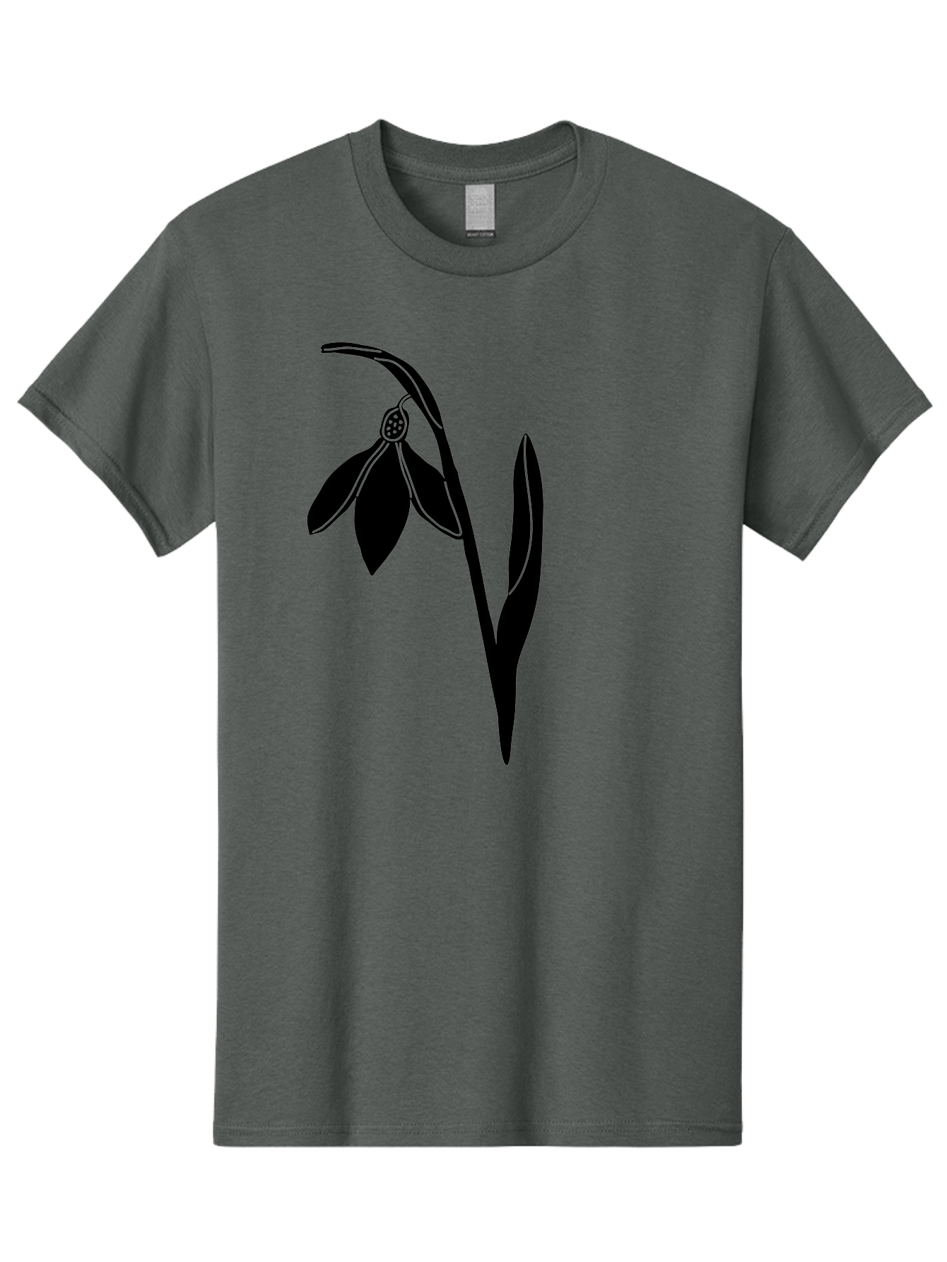 Snowdrop-1 Men'S Graphic Tee, 100% Cotton, Comfortable Casual Summer Wear, Machine Washable, Snowdrop Flower, Floral Illustration, Botanical Art, Simple Design, Elegant Lines, Delicate Petals, Minimalist Style, Symbolic Flower, Winter Blooms Aac236