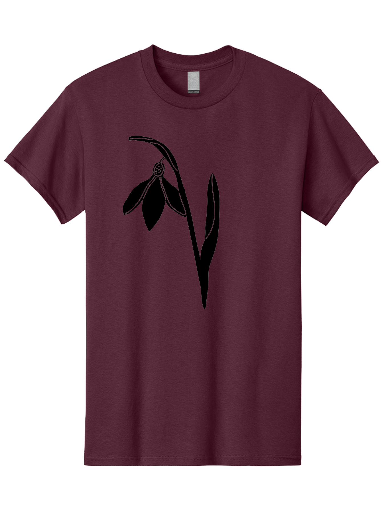 Snowdrop-1 Men'S Graphic Tee, 100% Cotton, Comfortable Casual Summer Wear, Machine Washable, Snowdrop Flower, Floral Illustration, Botanical Art, Simple Design, Elegant Lines, Delicate Petals, Minimalist Style, Symbolic Flower, Winter Blooms Aac236