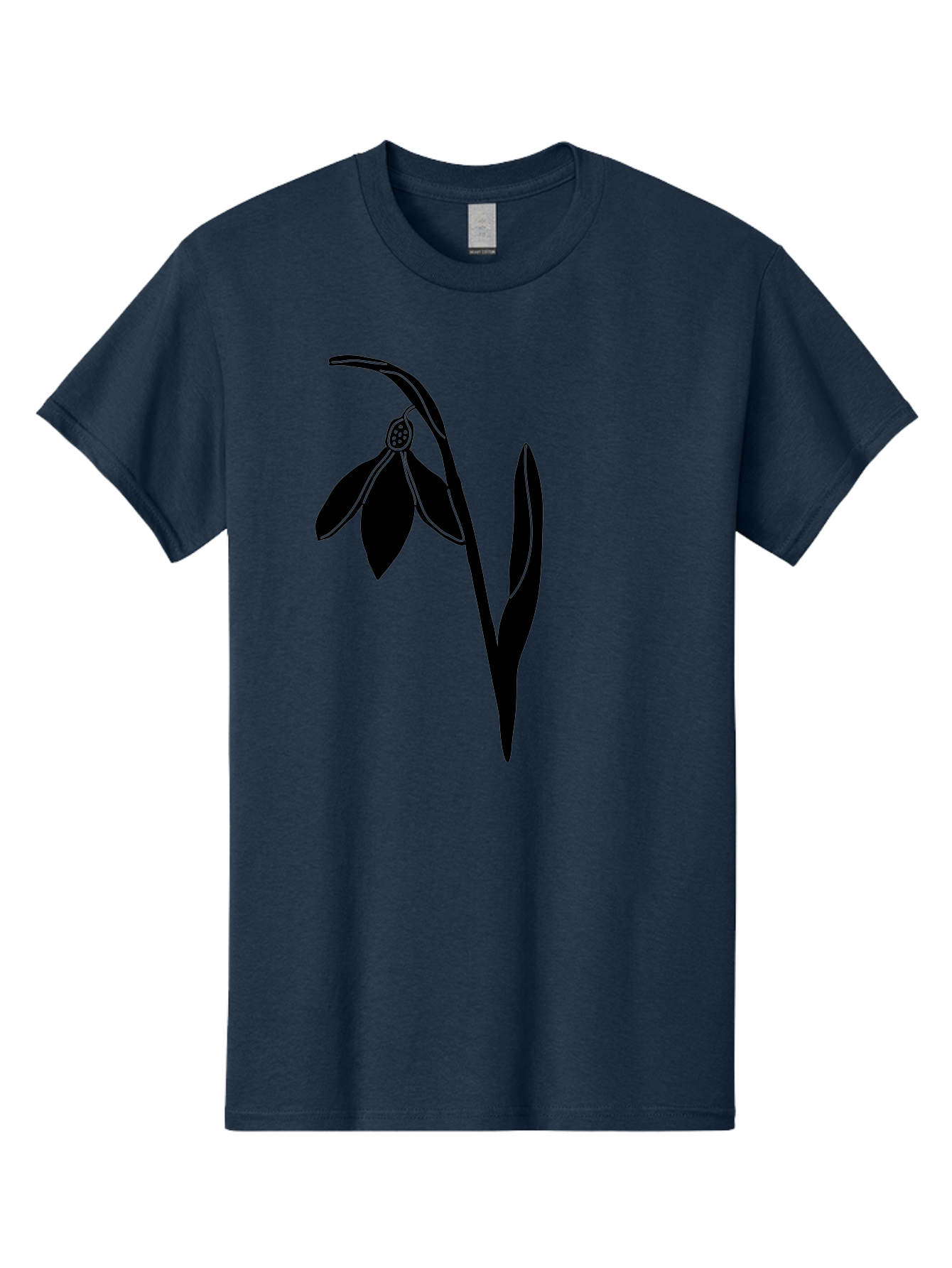 Snowdrop-1 Men'S Graphic Tee, 100% Cotton, Comfortable Casual Summer Wear, Machine Washable, Snowdrop Flower, Floral Illustration, Botanical Art, Simple Design, Elegant Lines, Delicate Petals, Minimalist Style, Symbolic Flower, Winter Blooms Aac236