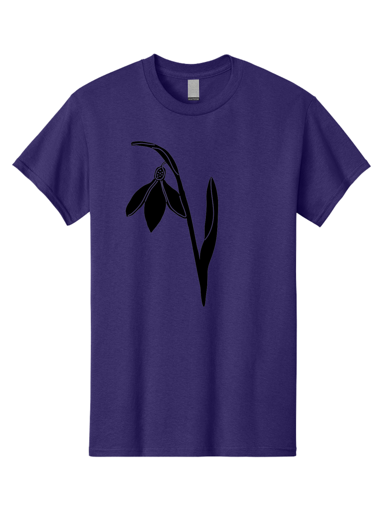 Snowdrop-1 Men'S Graphic Tee, 100% Cotton, Comfortable Casual Summer Wear, Machine Washable, Snowdrop Flower, Floral Illustration, Botanical Art, Simple Design, Elegant Lines, Delicate Petals, Minimalist Style, Symbolic Flower, Winter Blooms Aac236