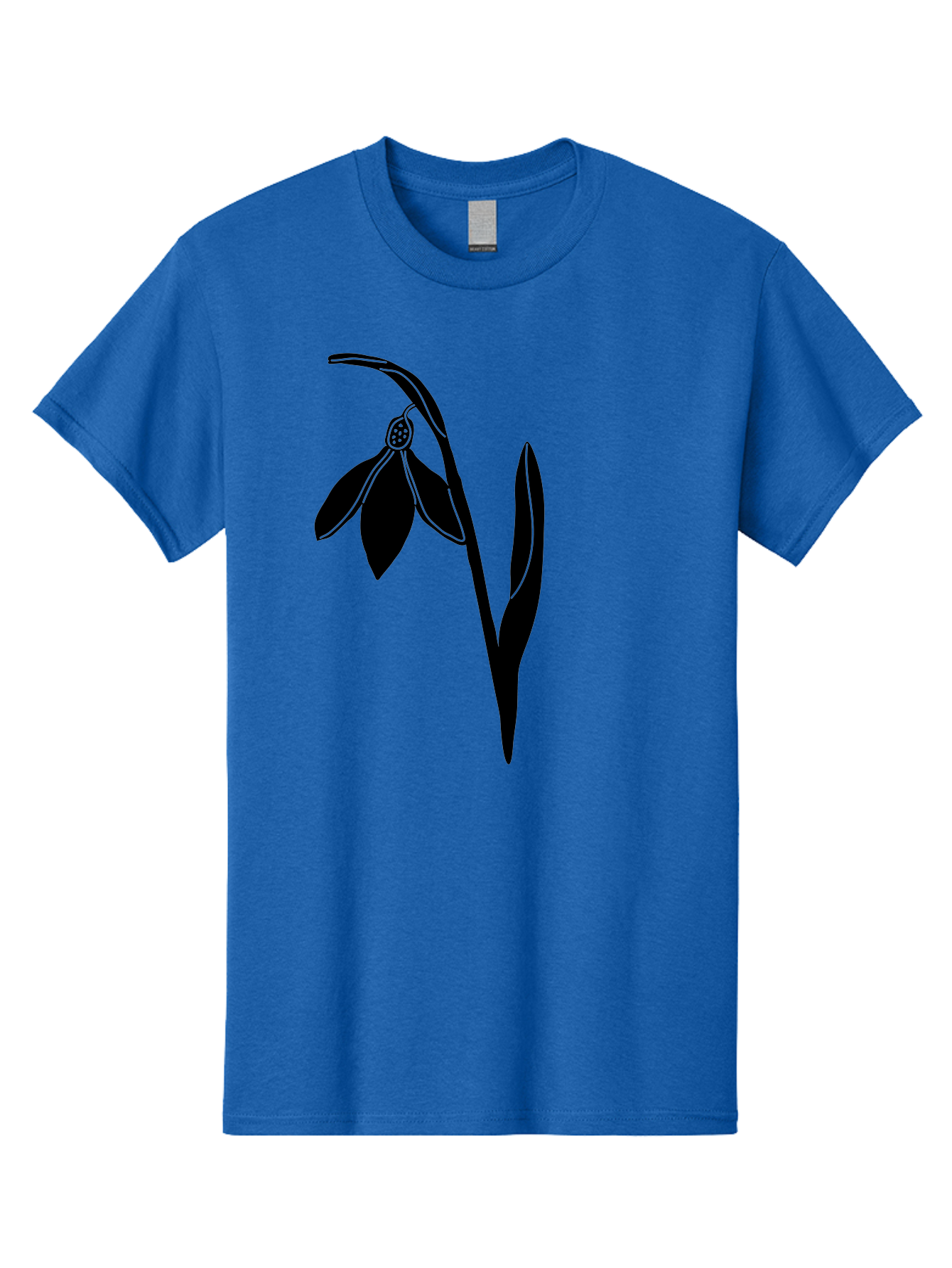 Snowdrop-1 Men'S Graphic Tee, 100% Cotton, Comfortable Casual Summer Wear, Machine Washable, Snowdrop Flower, Floral Illustration, Botanical Art, Simple Design, Elegant Lines, Delicate Petals, Minimalist Style, Symbolic Flower, Winter Blooms Aac236