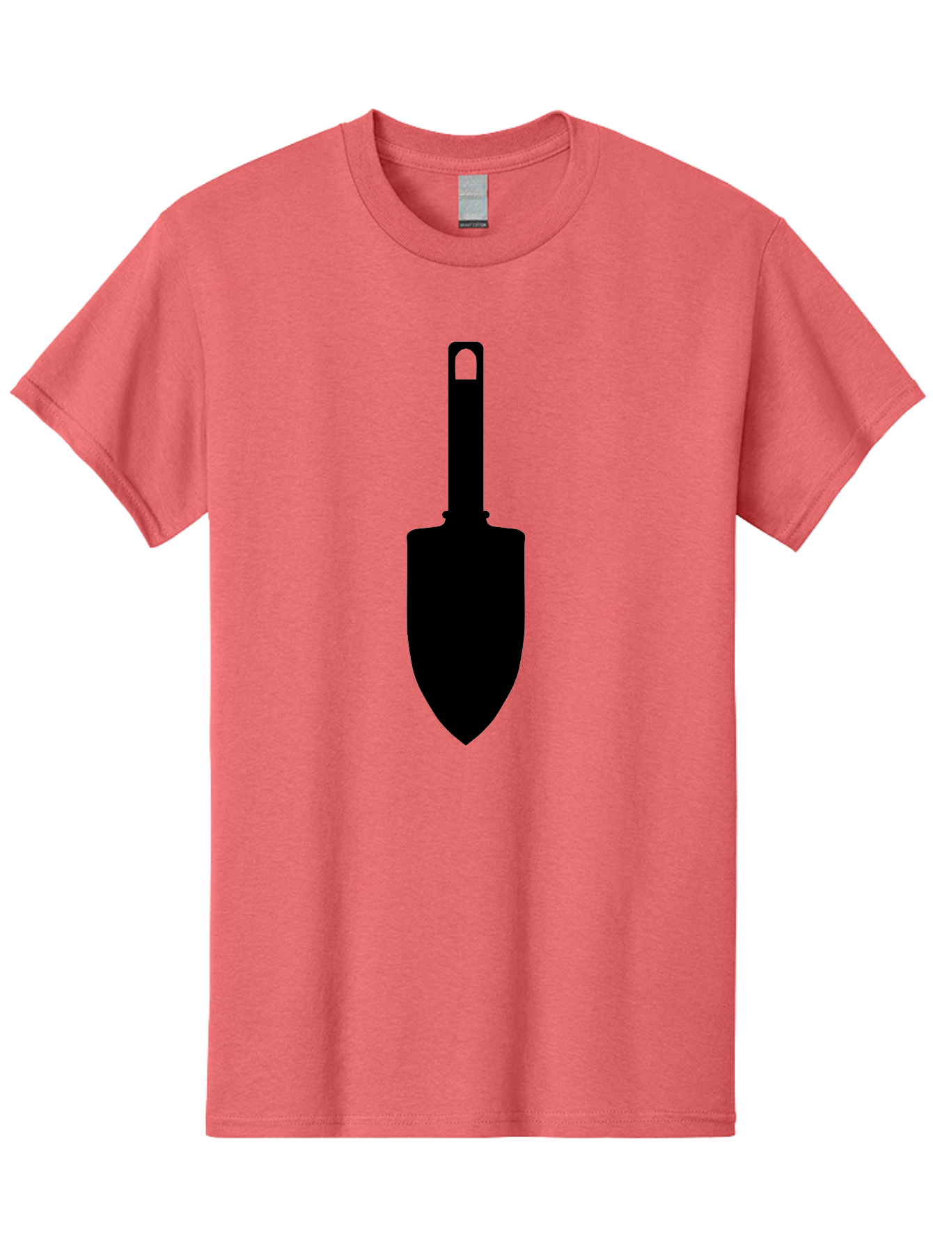 Trowel Men'S Graphic Tee, 100% Cotton, Comfortable Casual Summer Wear, Machine Washable, Gardening Tool, Trowel Silhouette, Digging Equipment, Garden Shovel, Landscaping Icon, Black Silhouette Aac243