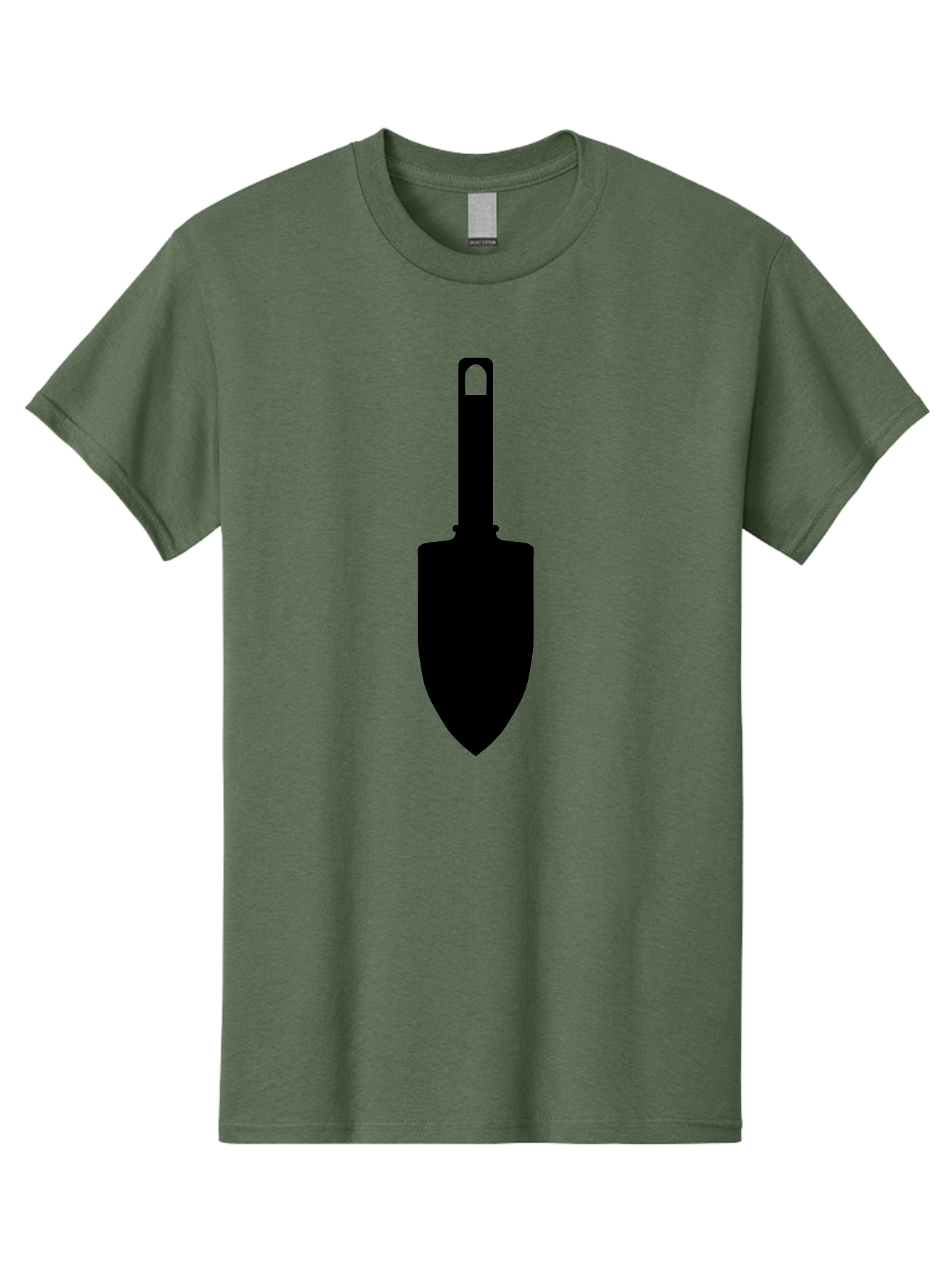 Trowel Men'S Graphic Tee, 100% Cotton, Comfortable Casual Summer Wear, Machine Washable, Gardening Tool, Trowel Silhouette, Digging Equipment, Garden Shovel, Landscaping Icon, Black Silhouette Aac243