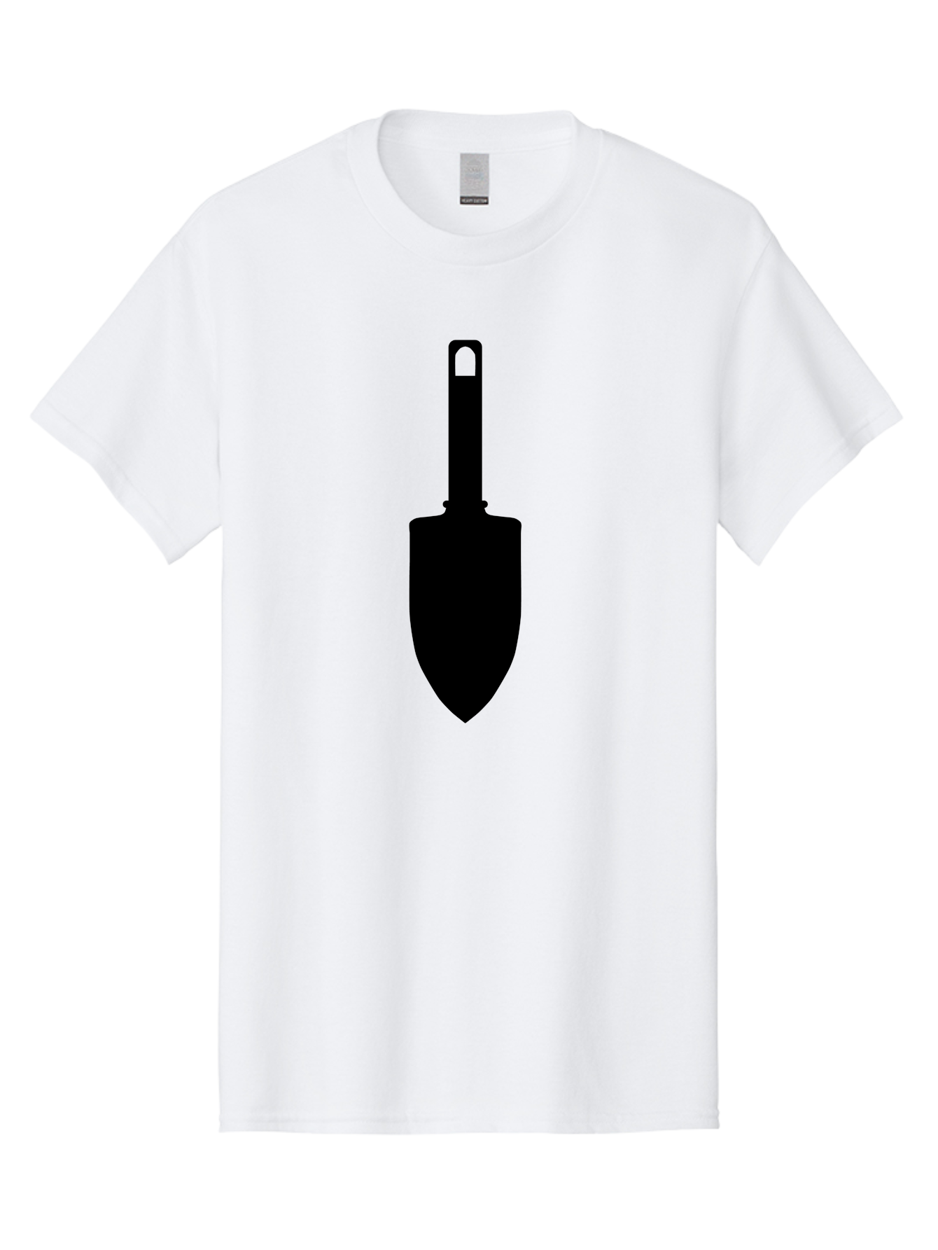 Trowel Men'S Graphic Tee, 100% Cotton, Comfortable Casual Summer Wear, Machine Washable, Gardening Tool, Trowel Silhouette, Digging Equipment, Garden Shovel, Landscaping Icon, Black Silhouette Aac243