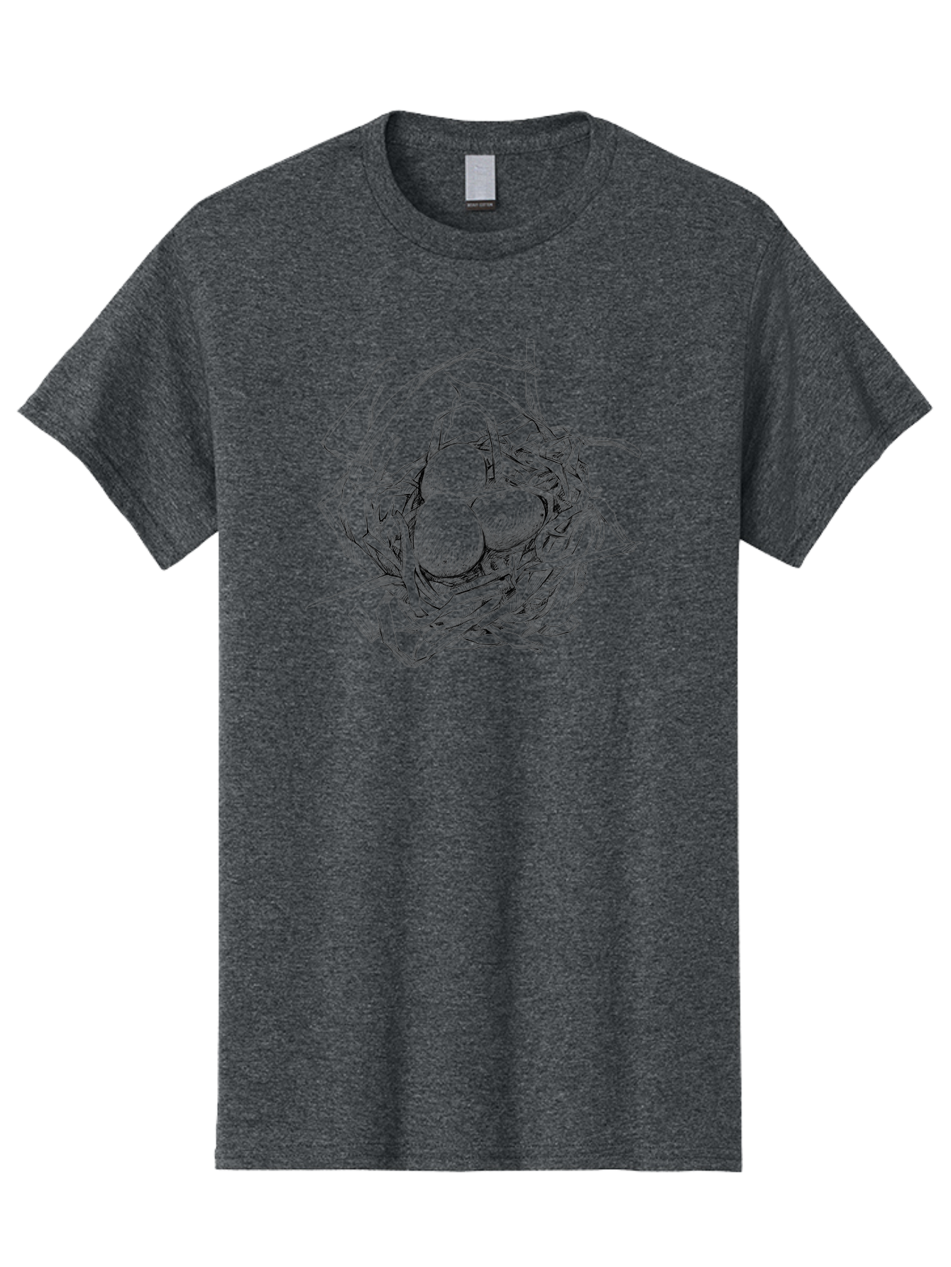 Bird-S-Nest Men'S Graphic Tee, 100% Cotton, Comfortable Casual Summer Wear, Machine Washable, Bird'S Nest, Eggs, Wildlife, Natural Habitat, Birdwatching, Nesting Season, Serene Atmosphere, Delicate Illustration Aac253