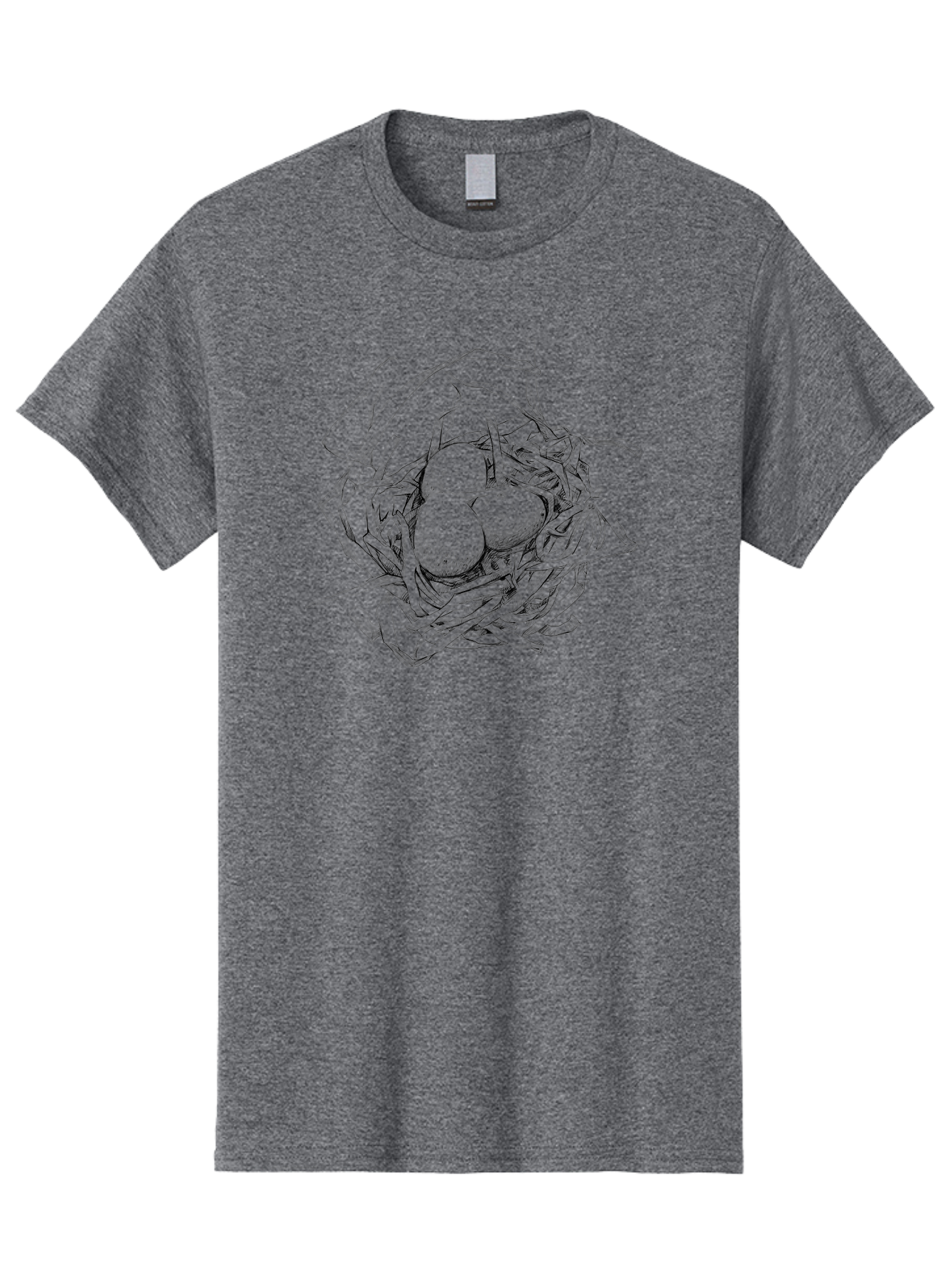Bird-S-Nest Men'S Graphic Tee, 100% Cotton, Comfortable Casual Summer Wear, Machine Washable, Bird'S Nest, Eggs, Wildlife, Natural Habitat, Birdwatching, Nesting Season, Serene Atmosphere, Delicate Illustration Aac253