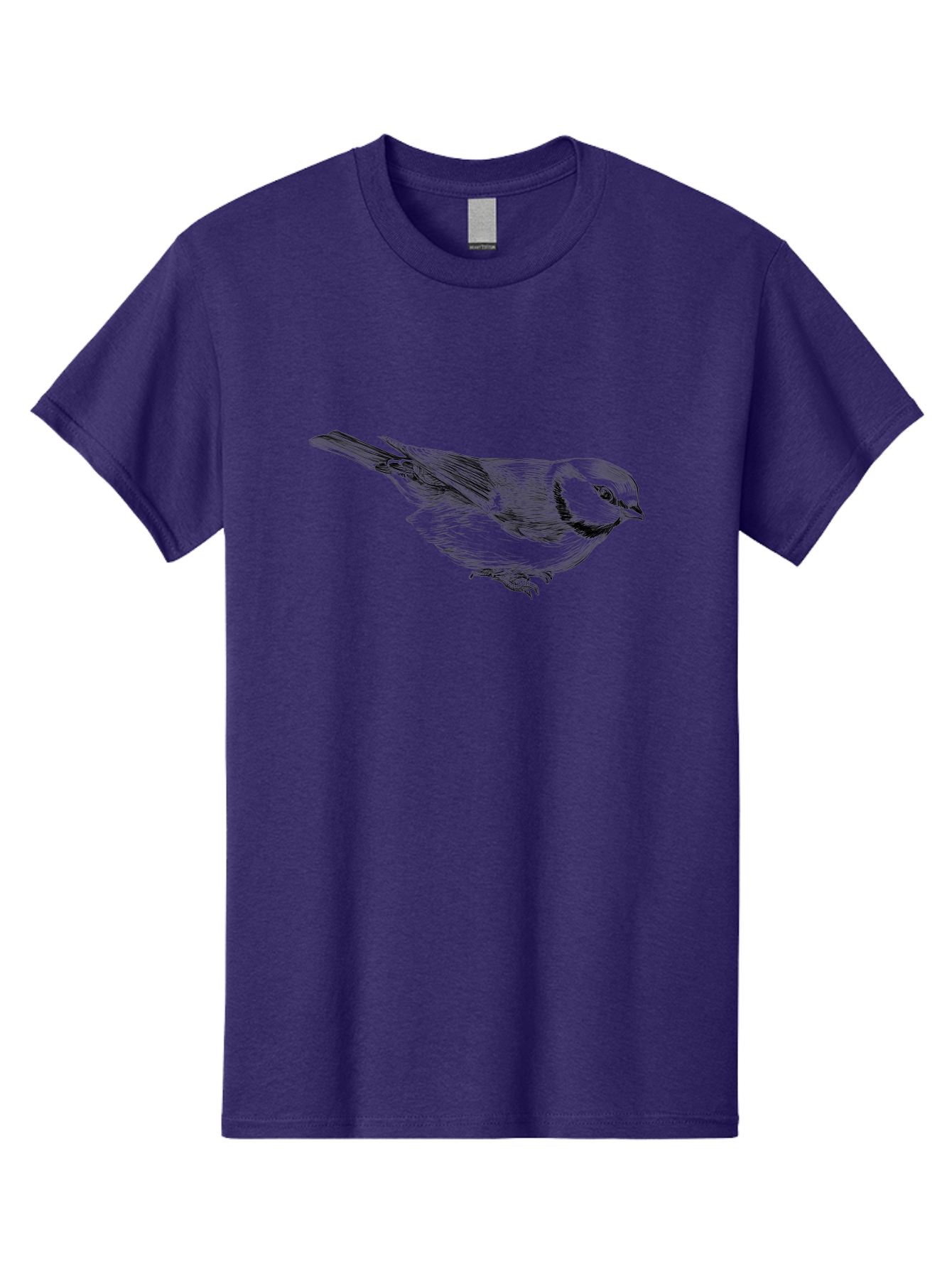Chickadee Men'S Graphic Tee, 100% Cotton, Comfortable Casual Summer Wear, Machine Washable, Black-Capped Chickadee, Bird Illustration, Sketch Art, Wildlife Artwork, Birdwatching, Nature Lover, Ornithology, Detailed Drawing, Bird Species, Aac255