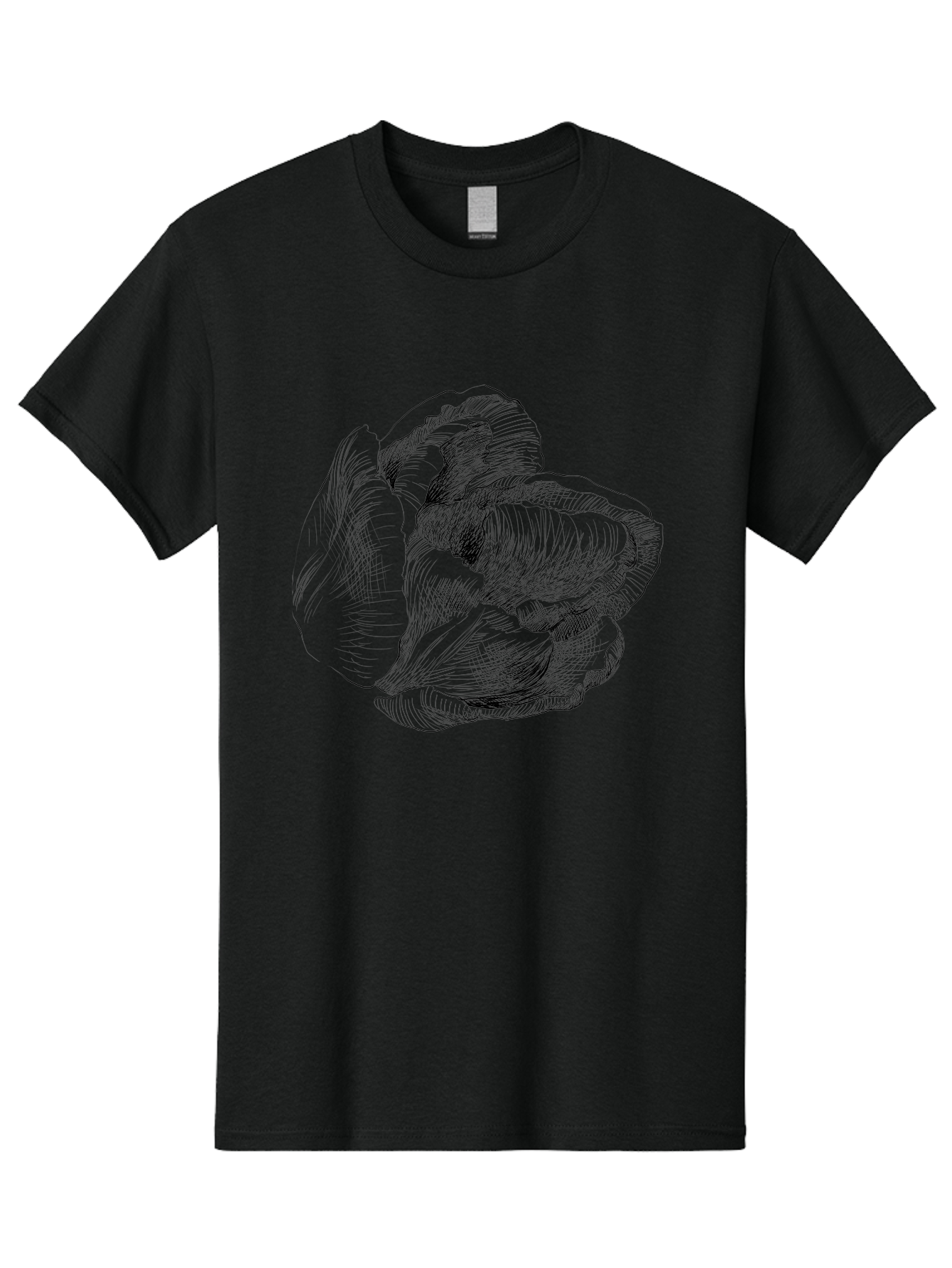 Peony Men'S Graphic Tee, 100% Cotton, Comfortable Casual Summer Wear, Machine Washable, Hand-Drawn Peony, Floral Illustration, Botanical Art, Sketchy Style, Elegant Flowers, Delicate Petals, Detailed Drawing, Monochromatic Art Aac262