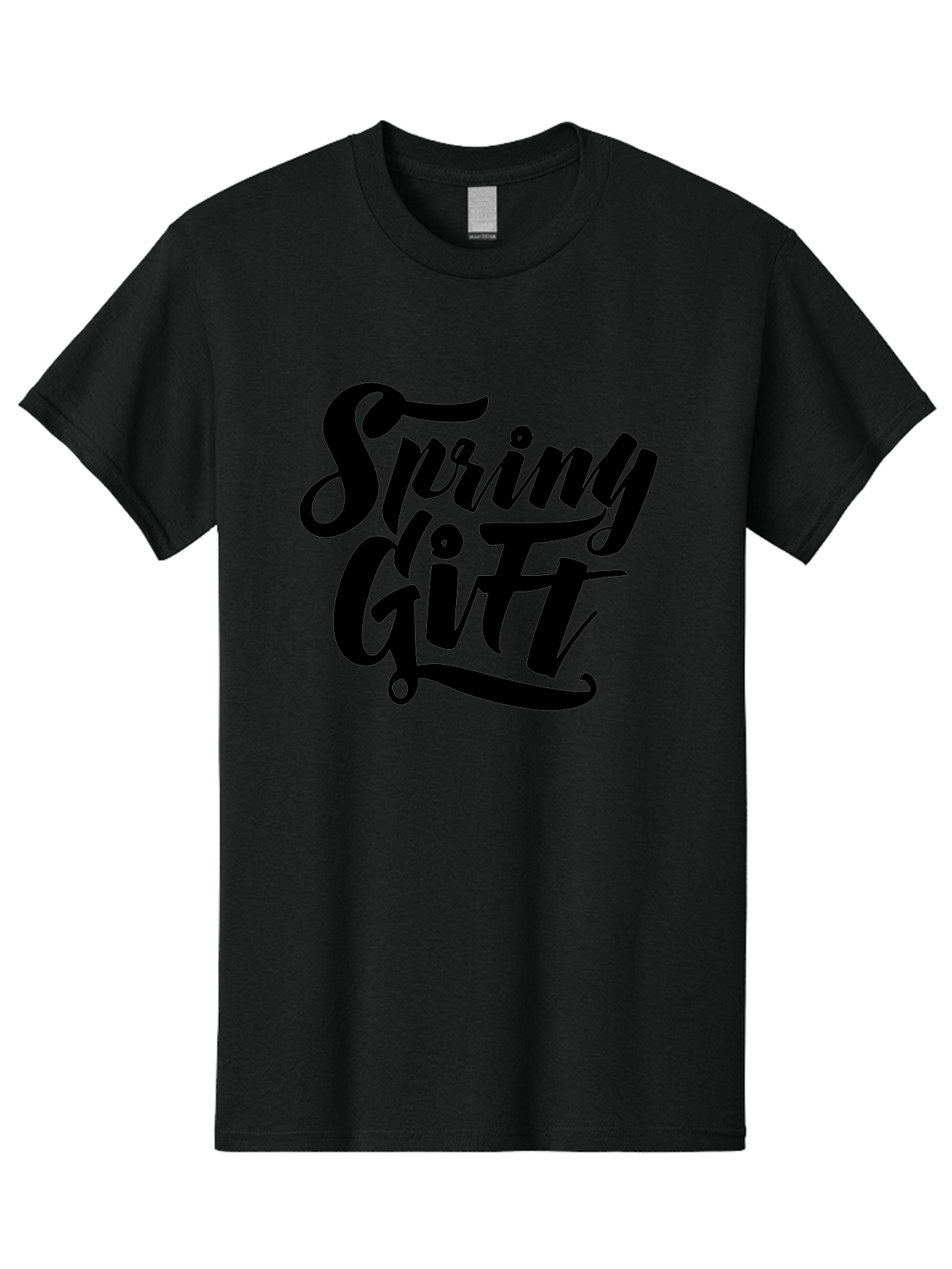 Spring-Gift Men'S Graphic Tee, 100% Cotton, Comfortable Casual Summer Wear, Machine Washable, Spring Gift, Spring Season, Gift Ideas, Spring Inspiration, Calligraphy Text, Stylized Font, Elegant Design, Seasonal Greetings, Spring Vibes Aac275