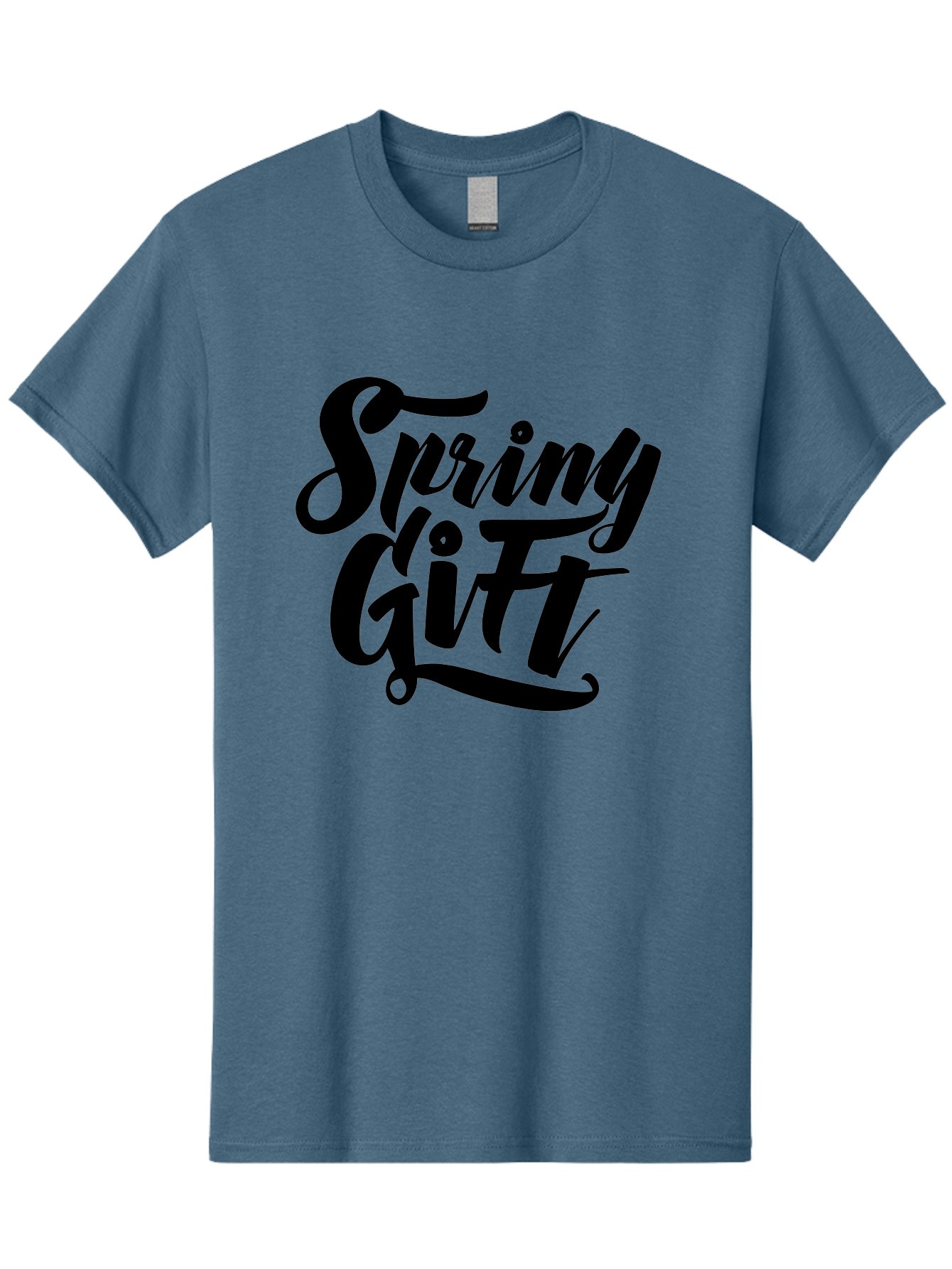 Spring-Gift Men'S Graphic Tee, 100% Cotton, Comfortable Casual Summer Wear, Machine Washable, Spring Gift, Spring Season, Gift Ideas, Spring Inspiration, Calligraphy Text, Stylized Font, Elegant Design, Seasonal Greetings, Spring Vibes Aac275