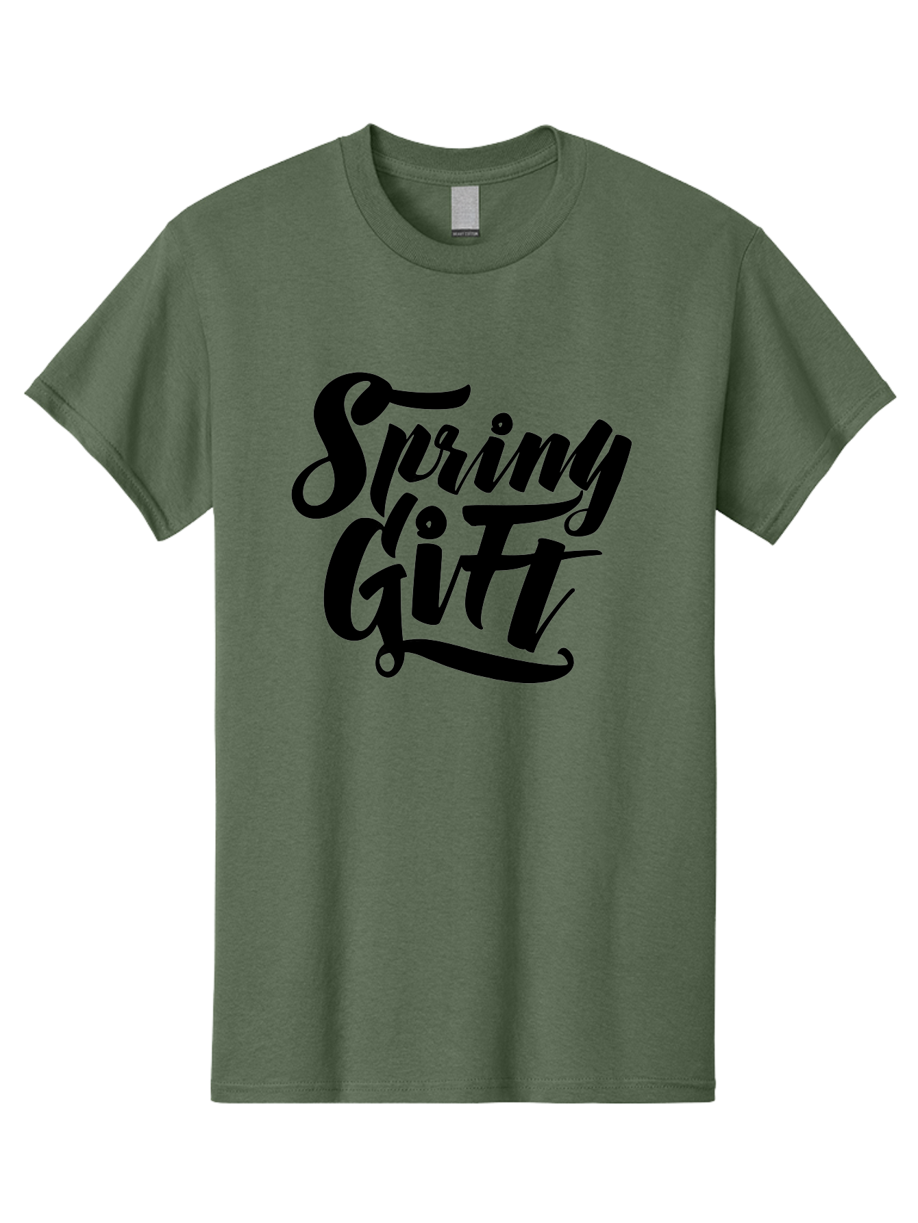 Spring-Gift Men'S Graphic Tee, 100% Cotton, Comfortable Casual Summer Wear, Machine Washable, Spring Gift, Spring Season, Gift Ideas, Spring Inspiration, Calligraphy Text, Stylized Font, Elegant Design, Seasonal Greetings, Spring Vibes Aac275