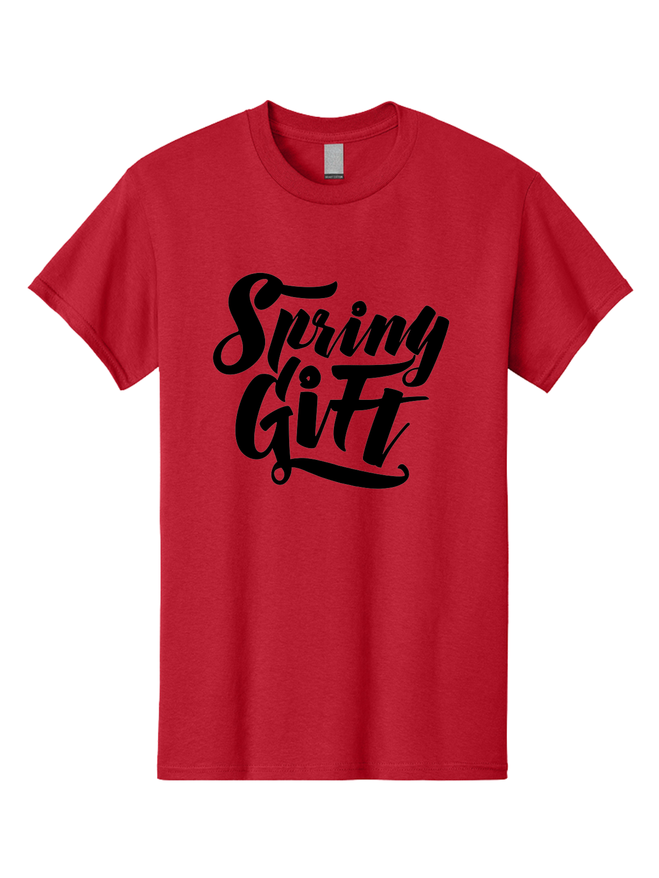 Spring-Gift Men'S Graphic Tee, 100% Cotton, Comfortable Casual Summer Wear, Machine Washable, Spring Gift, Spring Season, Gift Ideas, Spring Inspiration, Calligraphy Text, Stylized Font, Elegant Design, Seasonal Greetings, Spring Vibes Aac275