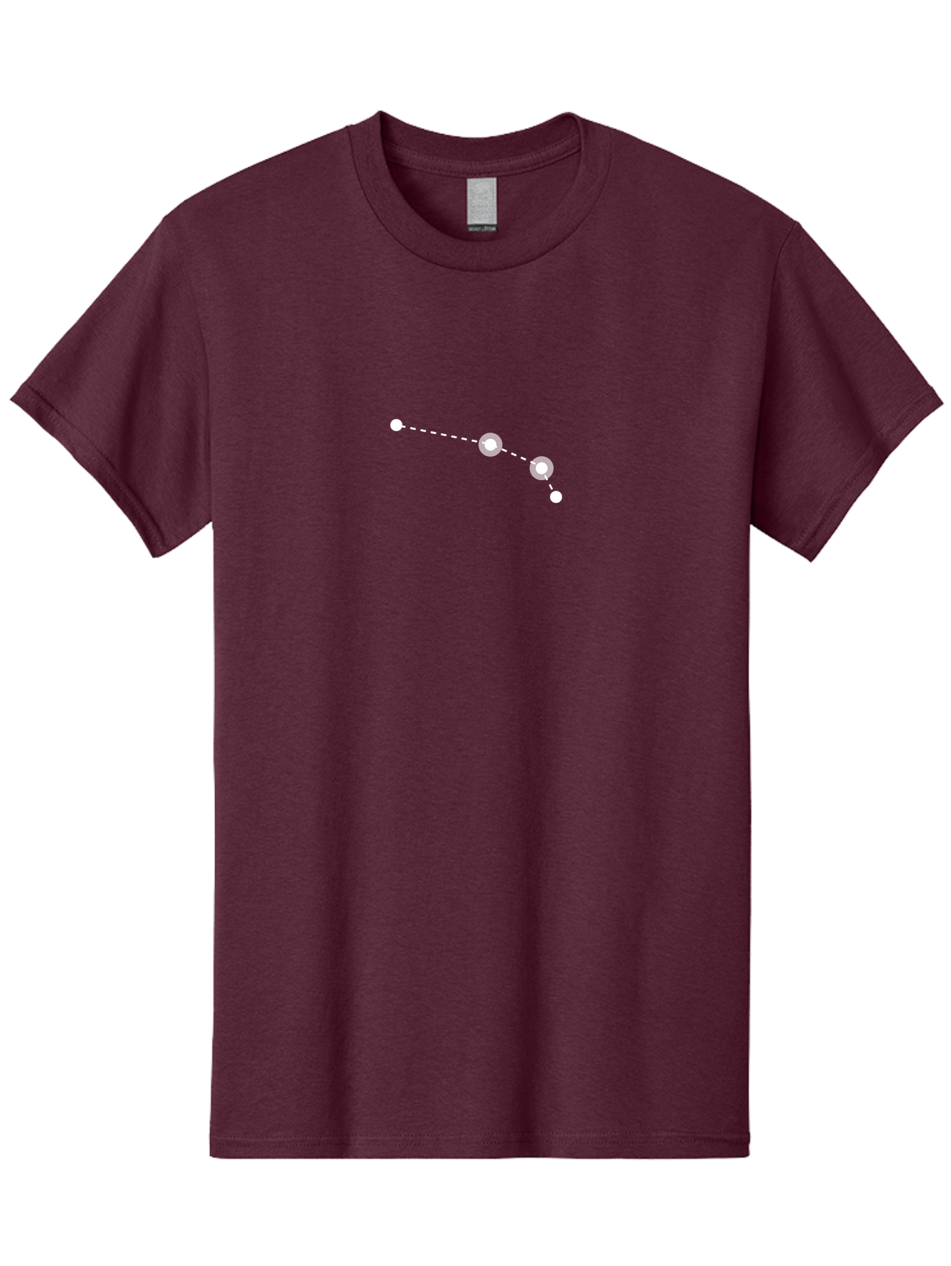 Constellation-1 Men'S Graphic Tee, 100% Cotton, Comfortable Casual Summer Wear, Machine Washable, Constellation Pattern, Glowing Stars, Dotted Line, Celestial Navigation, Astronomy Graphic, White Stars, Simple Design, Modern Illustration Aac280
