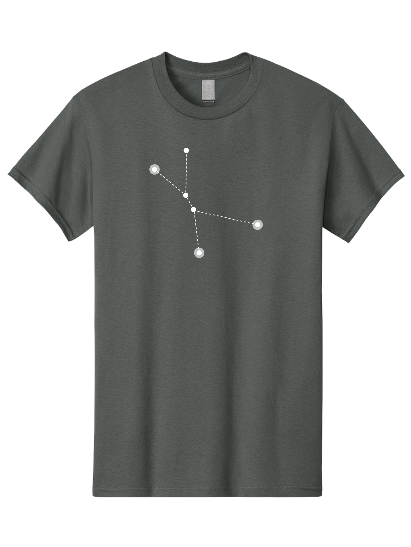 Constellation-2 Men'S Graphic Tee, 100% Cotton, Comfortable Casual Summer Wear, Machine Washable, Constellation Pattern, Five-Pointed Star, Dotted Lines, White Dots, Glowing Effect, Minimalist Design, Simple Graphics, Abstract Representation, Aac281