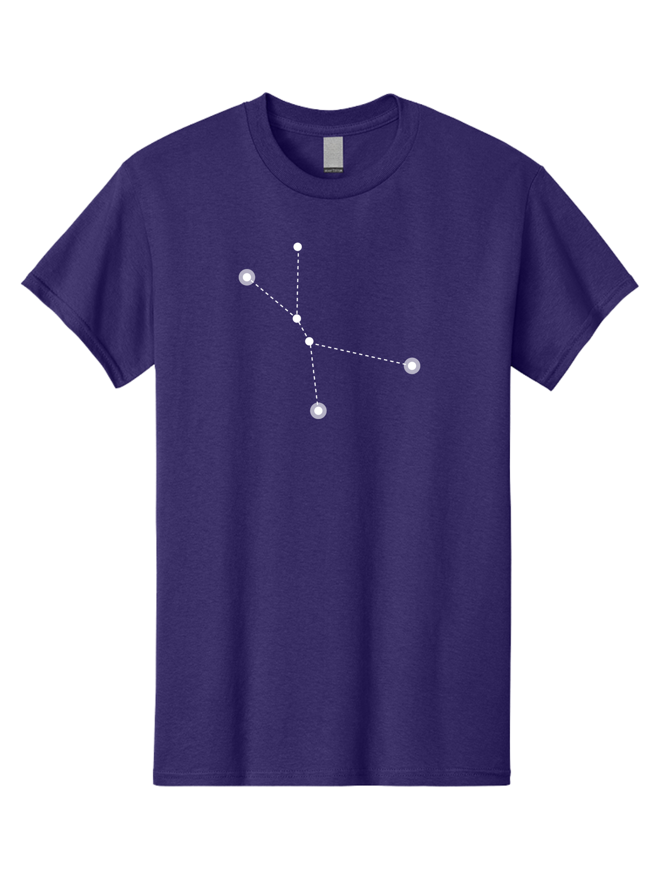 Constellation-2 Men'S Graphic Tee, 100% Cotton, Comfortable Casual Summer Wear, Machine Washable, Constellation Pattern, Five-Pointed Star, Dotted Lines, White Dots, Glowing Effect, Minimalist Design, Simple Graphics, Abstract Representation, Aac281