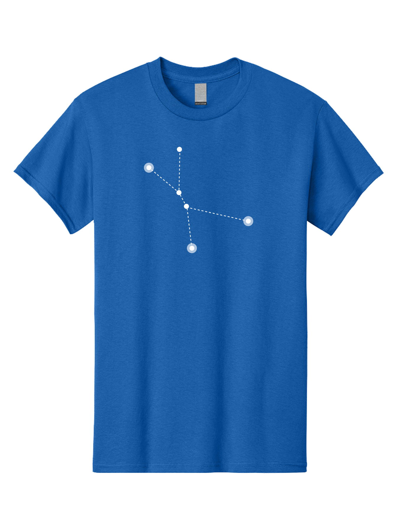 Constellation-2 Men'S Graphic Tee, 100% Cotton, Comfortable Casual Summer Wear, Machine Washable, Constellation Pattern, Five-Pointed Star, Dotted Lines, White Dots, Glowing Effect, Minimalist Design, Simple Graphics, Abstract Representation, Aac281