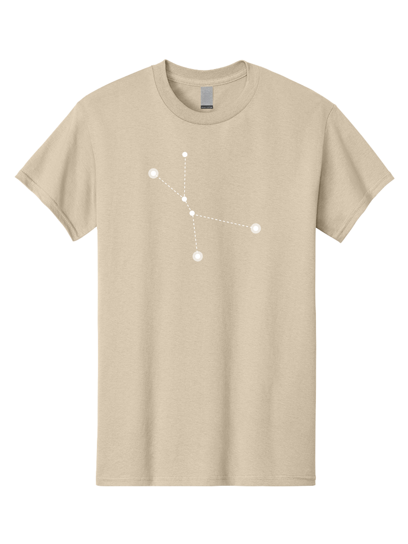 Constellation-2 Men'S Graphic Tee, 100% Cotton, Comfortable Casual Summer Wear, Machine Washable, Constellation Pattern, Five-Pointed Star, Dotted Lines, White Dots, Glowing Effect, Minimalist Design, Simple Graphics, Abstract Representation, Aac281