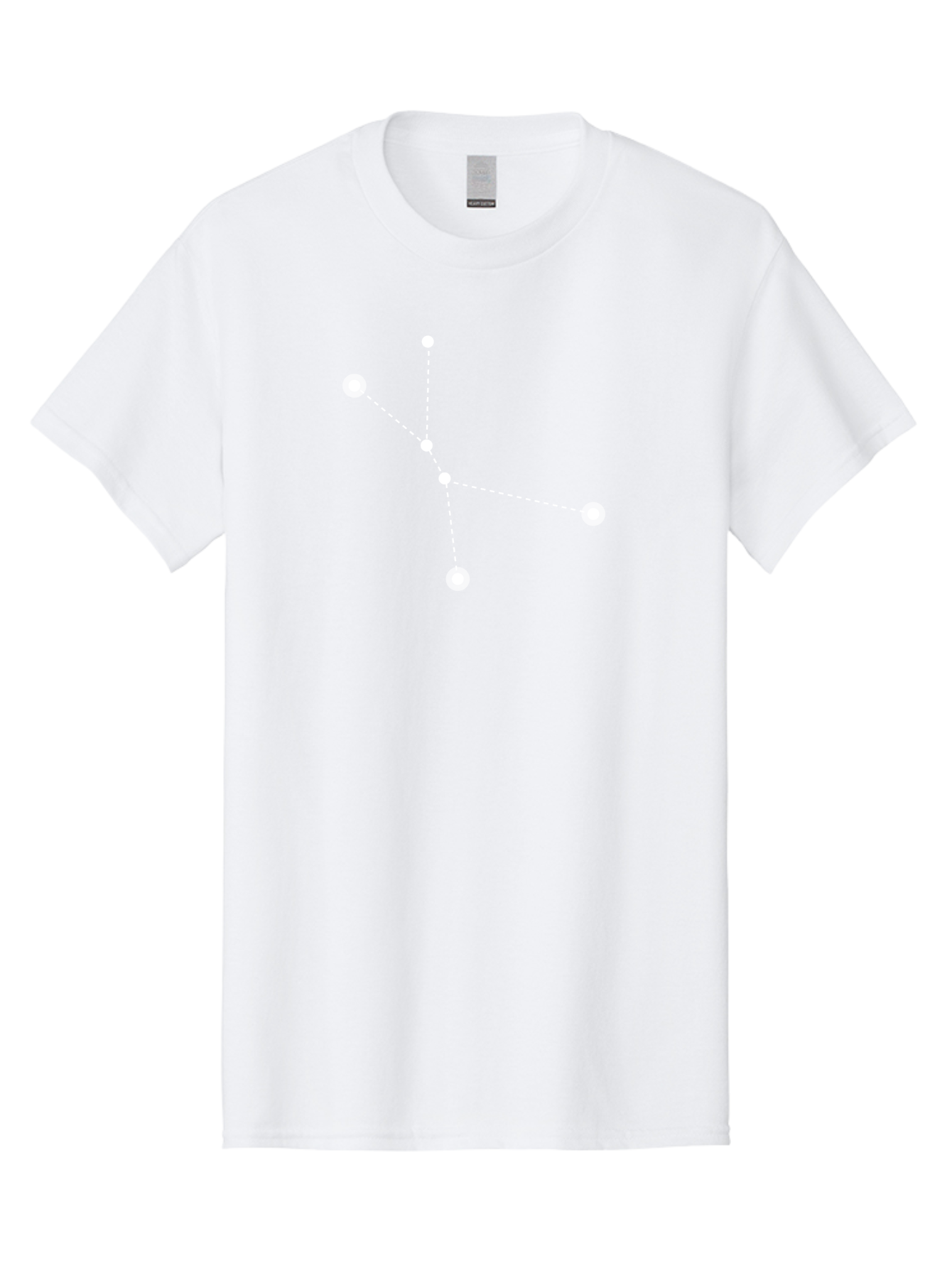 Constellation-2 Men'S Graphic Tee, 100% Cotton, Comfortable Casual Summer Wear, Machine Washable, Constellation Pattern, Five-Pointed Star, Dotted Lines, White Dots, Glowing Effect, Minimalist Design, Simple Graphics, Abstract Representation, Aac281