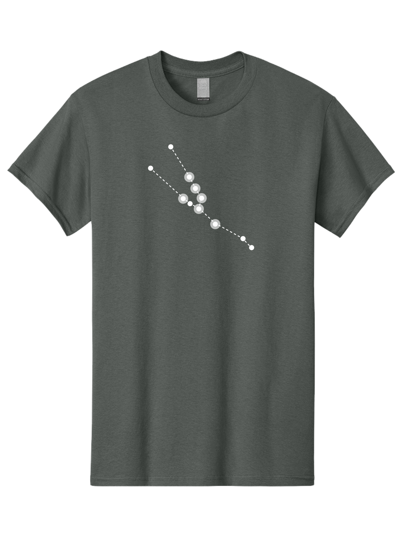 Constellation-5 Men'S Graphic Tee, 100% Cotton, Comfortable Casual Summer Wear, Machine Washable, Dotted Lines, White Dots, Constellation Pattern, Astronomical Illustration, Celestial Navigation, Night Sky Scenery, Stars Aligned Aac284