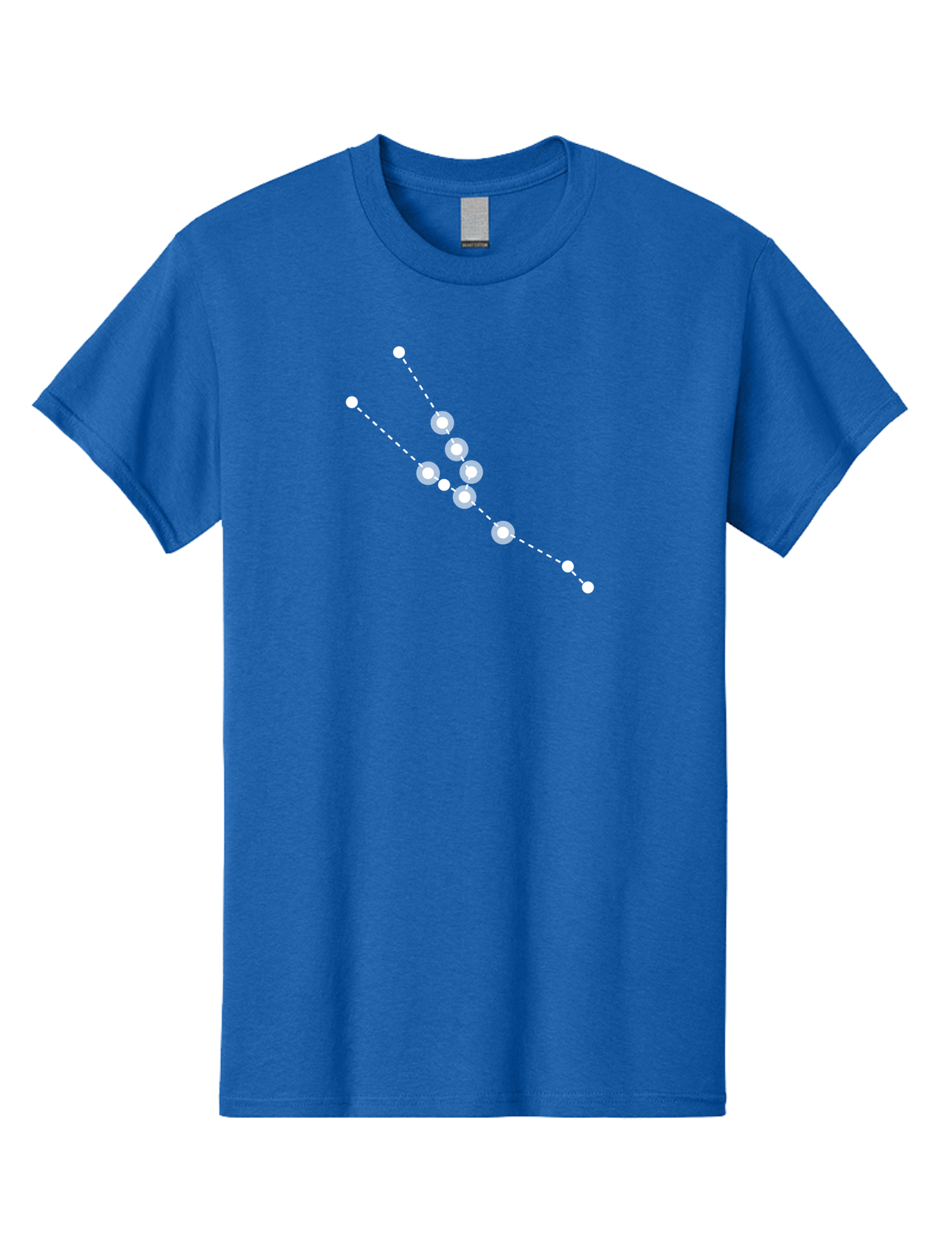 Constellation-5 Men'S Graphic Tee, 100% Cotton, Comfortable Casual Summer Wear, Machine Washable, Dotted Lines, White Dots, Constellation Pattern, Astronomical Illustration, Celestial Navigation, Night Sky Scenery, Stars Aligned Aac284
