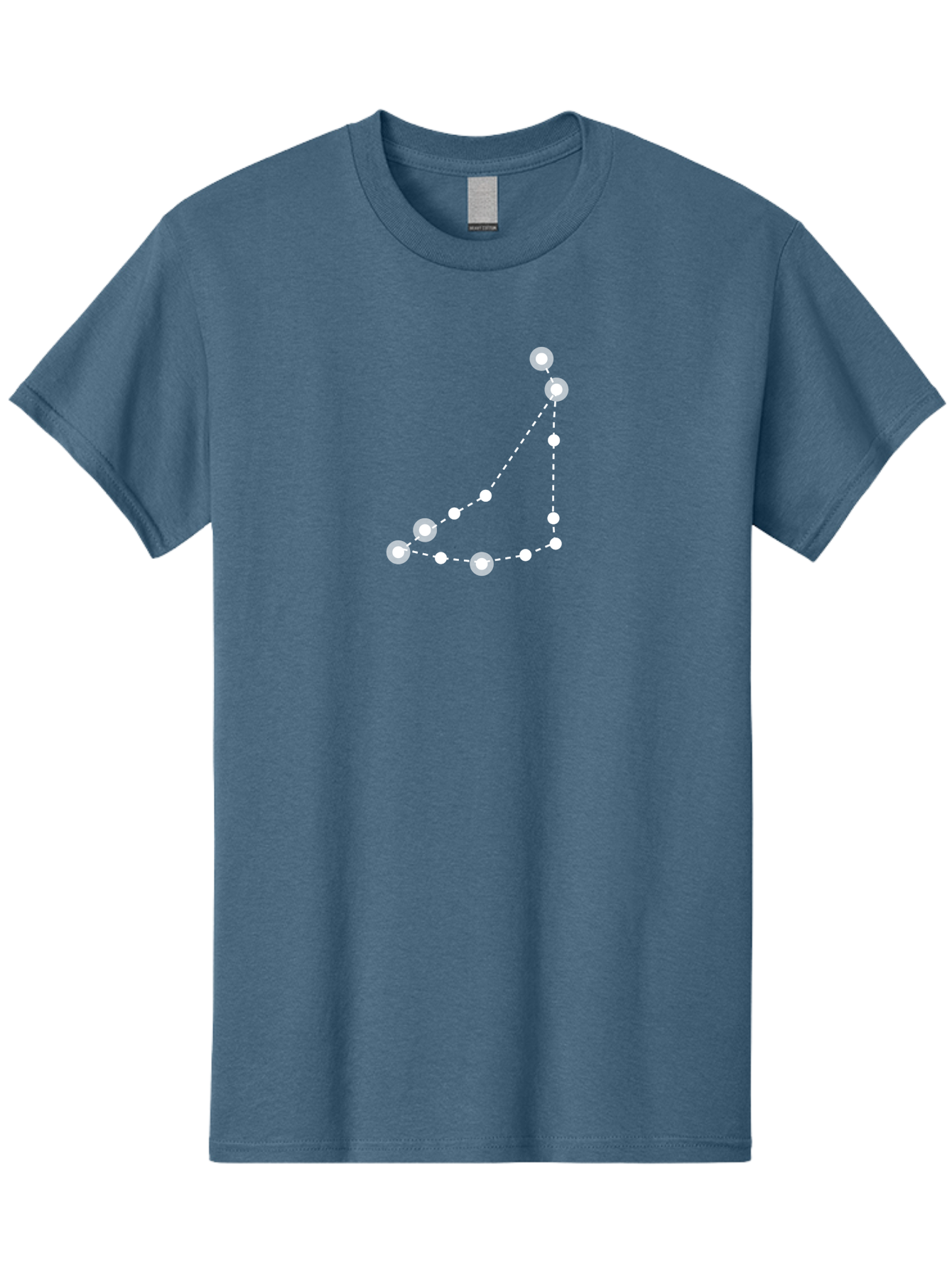 Constellation-Pattern-1 Men'S Graphic Tee, 100% Cotton, Comfortable Casual Summer Wear, Machine Washable, Constellation, White Stars, Dotted Lines, Celestial Map, Astronomy, Night Sky, Star Pattern, Zodiac Signs Aac285