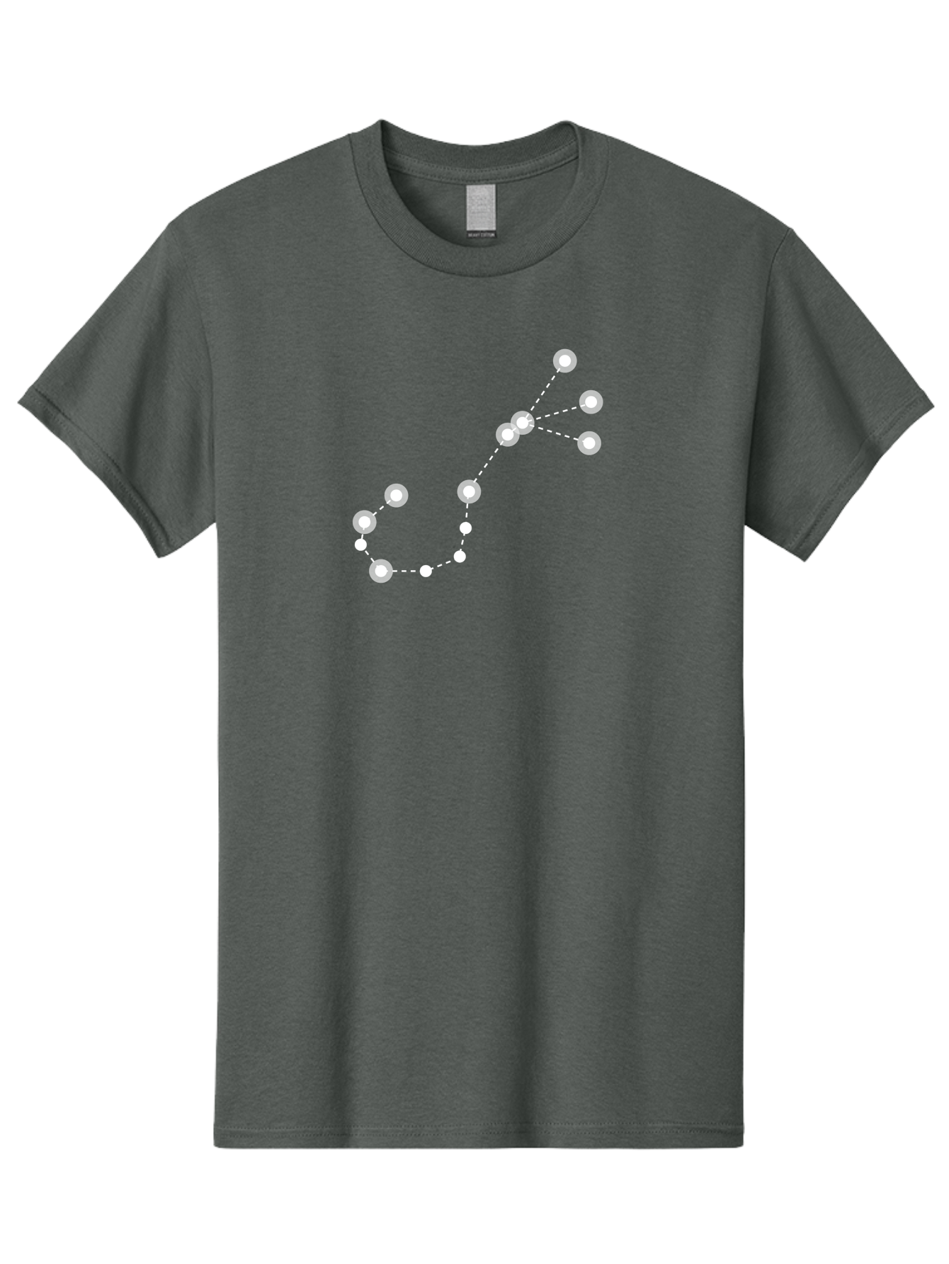 Constellation-Pattern-3 Men'S Graphic Tee, 100% Cotton, Comfortable Casual Summer Wear, Machine Washable, Constellation Pattern, Stars Connected By Dotted Lines, Astronomy, Space, Glowing Orbs, Celestial Navigation, Night Sky Aac287
