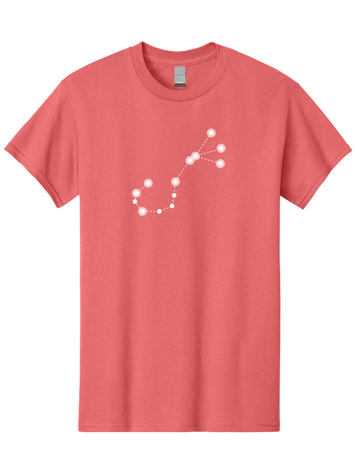 Constellation-Pattern-3 Men'S Graphic Tee, 100% Cotton, Comfortable Casual Summer Wear, Machine Washable, Constellation Pattern, Stars Connected By Dotted Lines, Astronomy, Space, Glowing Orbs, Celestial Navigation, Night Sky Aac287