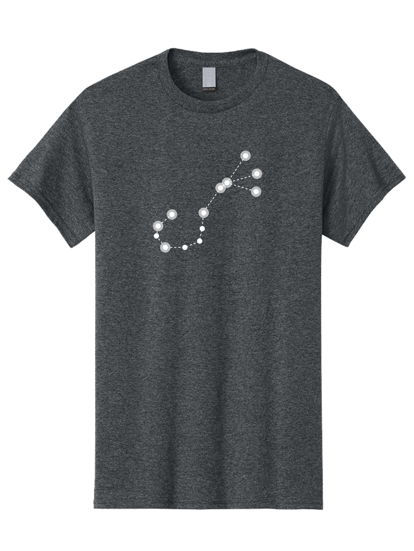 Constellation-Pattern-3 Men'S Graphic Tee, 100% Cotton, Comfortable Casual Summer Wear, Machine Washable, Constellation Pattern, Stars Connected By Dotted Lines, Astronomy, Space, Glowing Orbs, Celestial Navigation, Night Sky Aac287