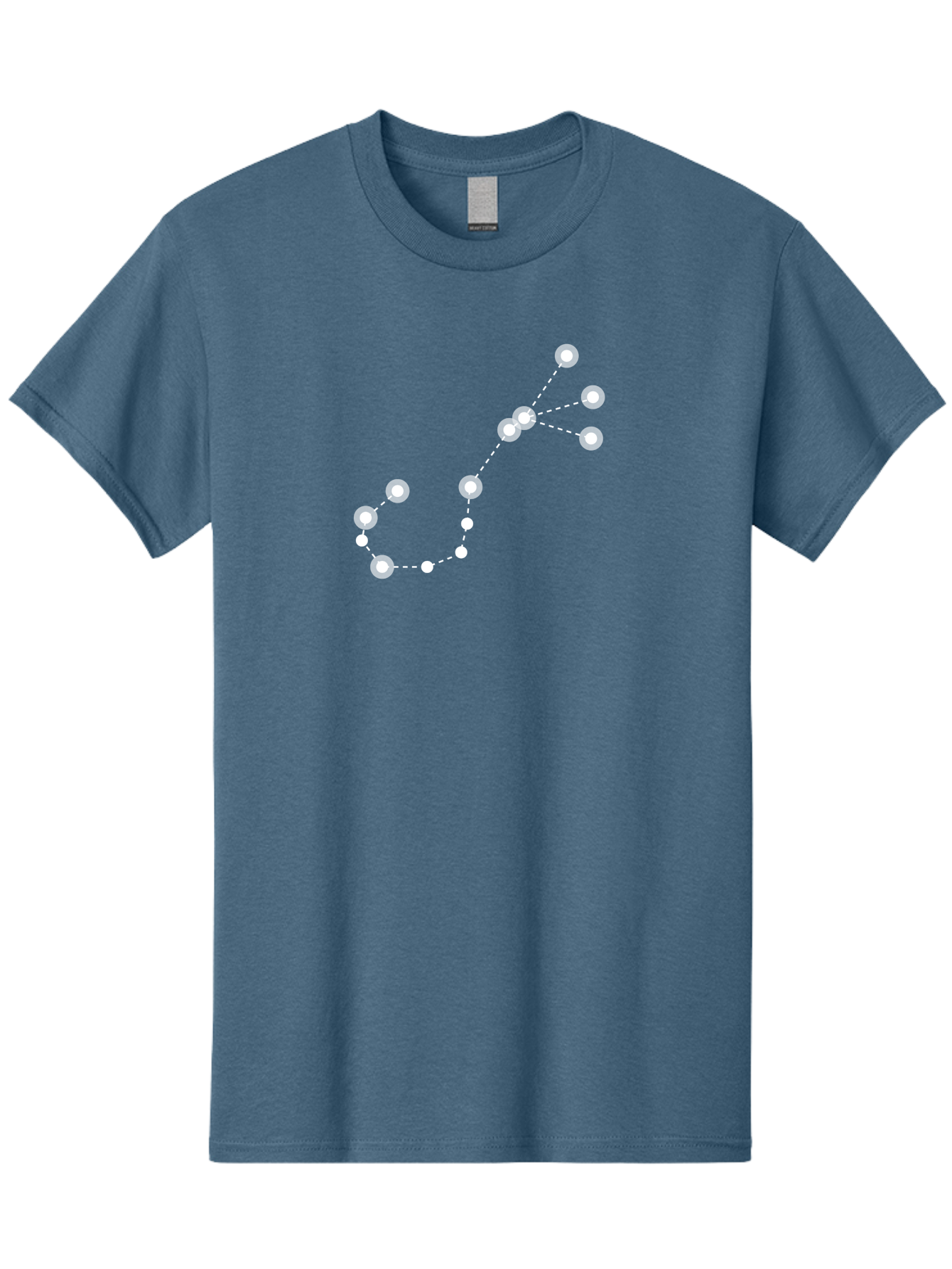 Constellation-Pattern-3 Men'S Graphic Tee, 100% Cotton, Comfortable Casual Summer Wear, Machine Washable, Constellation Pattern, Stars Connected By Dotted Lines, Astronomy, Space, Glowing Orbs, Celestial Navigation, Night Sky Aac287