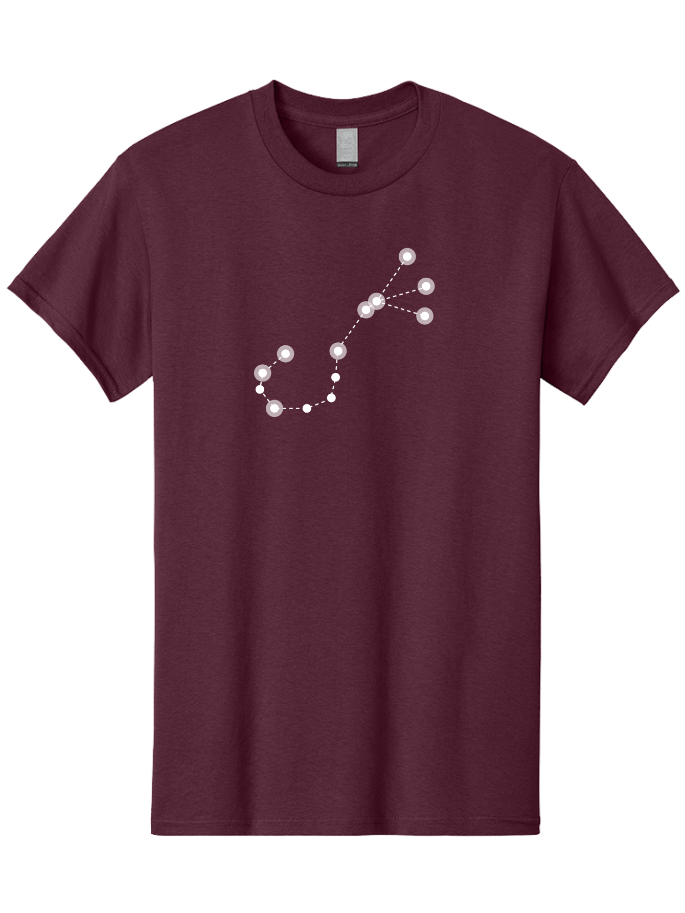 Constellation-Pattern-3 Men'S Graphic Tee, 100% Cotton, Comfortable Casual Summer Wear, Machine Washable, Constellation Pattern, Stars Connected By Dotted Lines, Astronomy, Space, Glowing Orbs, Celestial Navigation, Night Sky Aac287